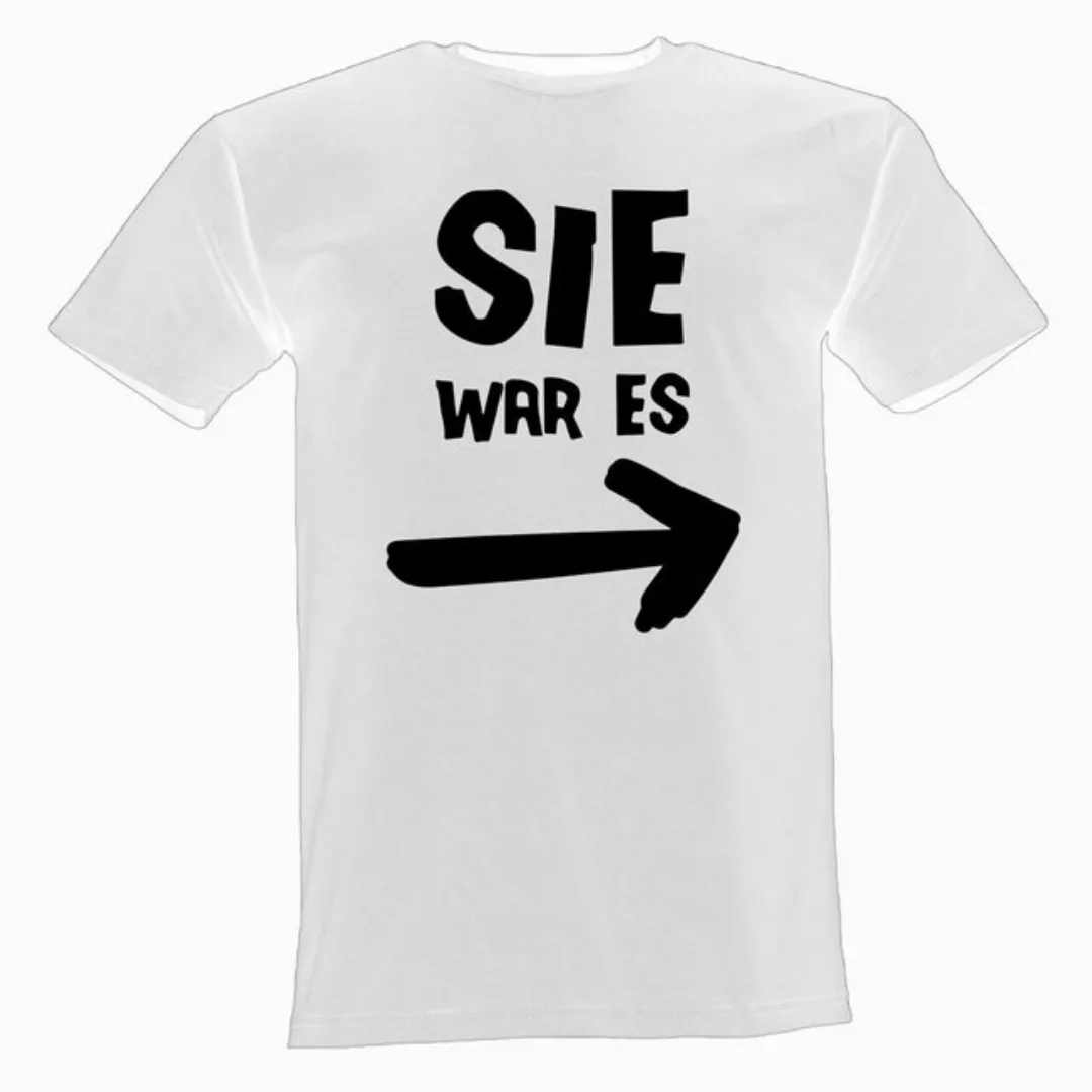 Lustige & Witzige T-Shirts T-Shirt T-Shirt Sie War Es Fun-Shirt Hunde Dog L günstig online kaufen