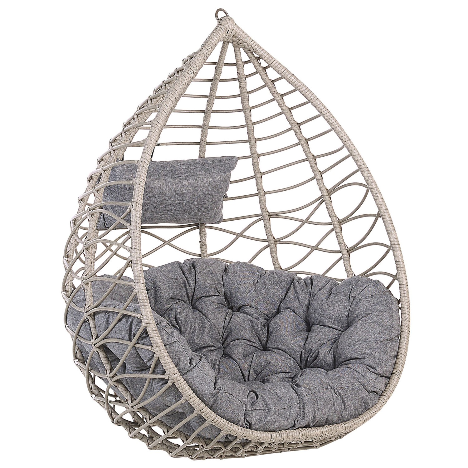 Beliani Hängesessel Grau Beige 97x100x121 günstig online kaufen