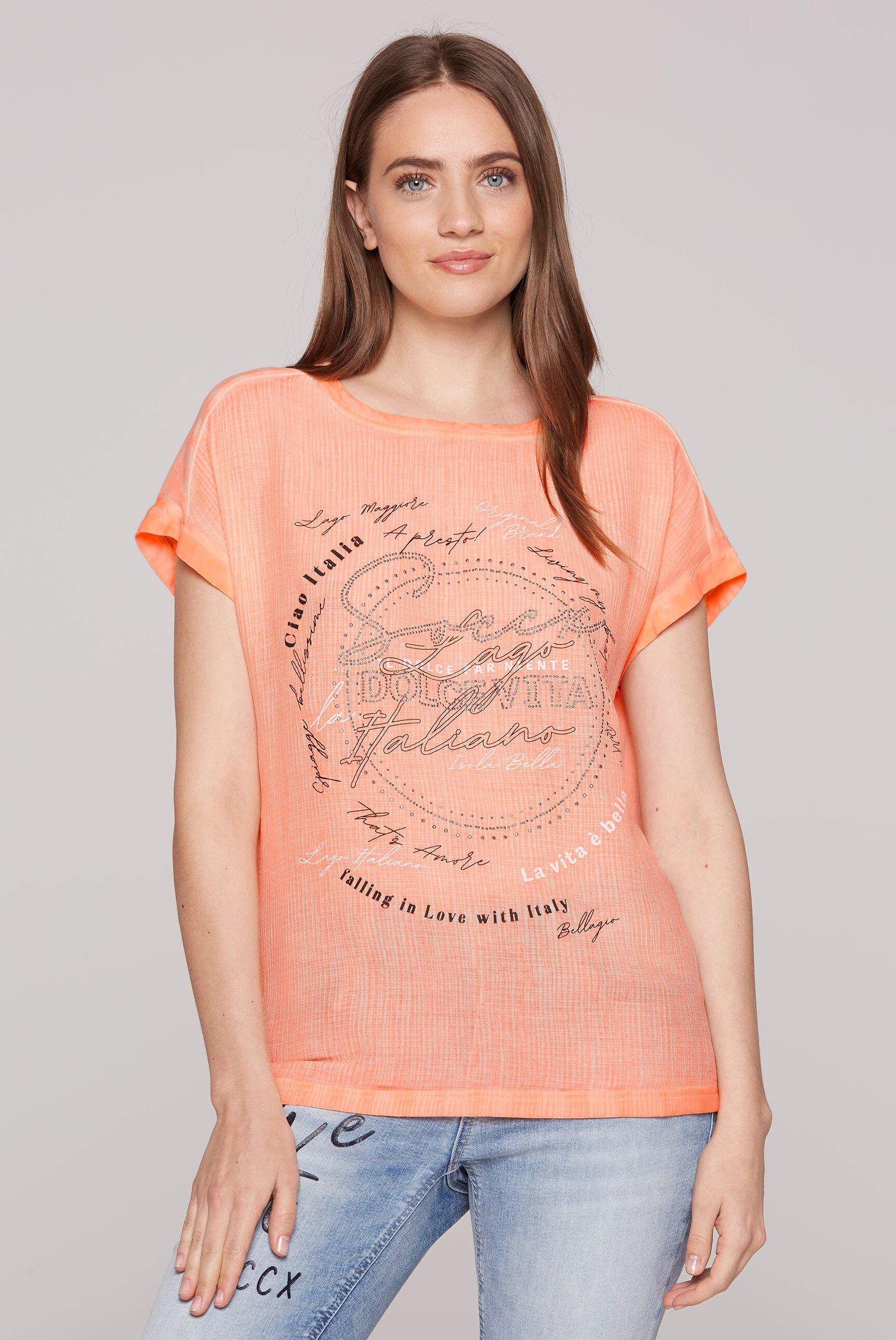 SOCCX Shirtbluse, mit Glitzersteinchen günstig online kaufen