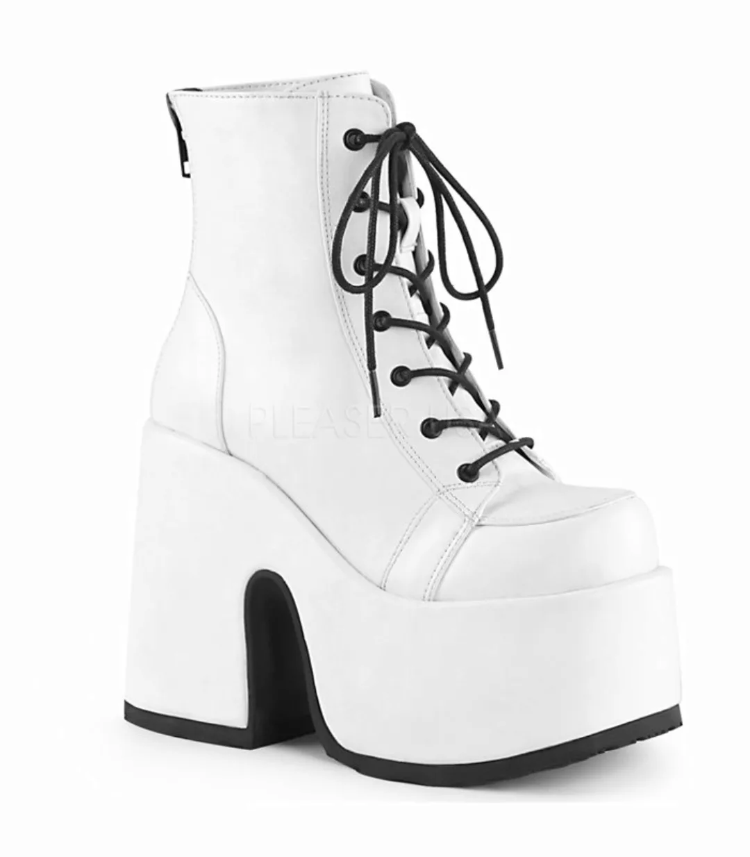 Gothic Stiefelette (Vegan) CAMEL-203 - Weiß (Schuhgröße: EUR 40) günstig online kaufen