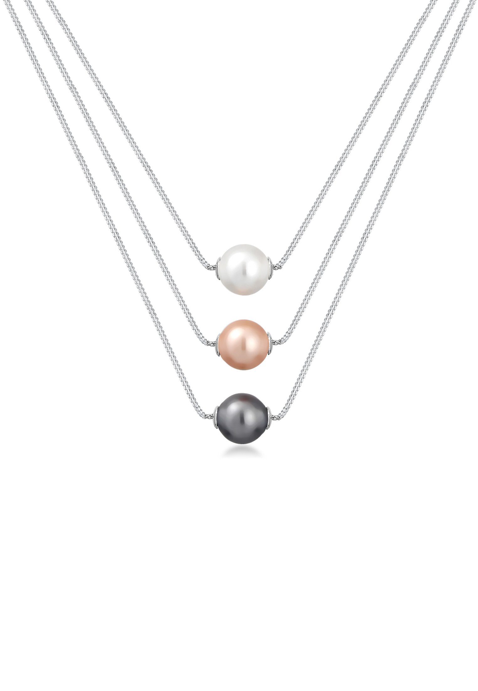 Elli Gliederkette Layer Kette Synthetische Perlen günstig online kaufen