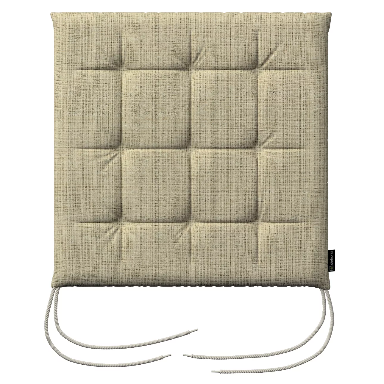 Stuhlkissen Ulrich mit Bindeschnur, beige-creme, 40 x 40 x 3,5 cm, Living ( günstig online kaufen