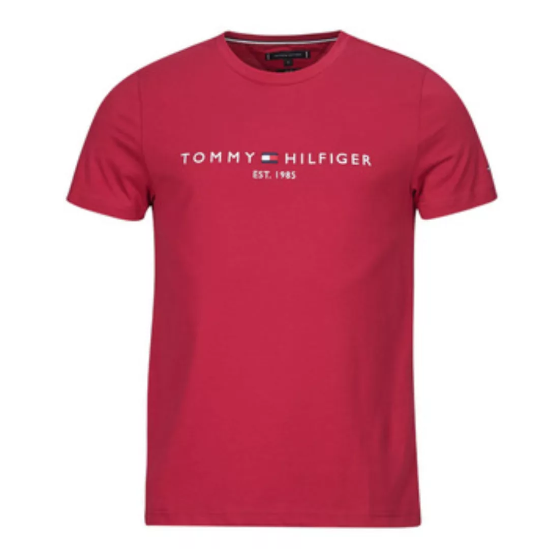 Tommy Hilfiger T-Shirt TOMMY LOGO TEE aus reiner, nachhaltiger Baumwolle günstig online kaufen