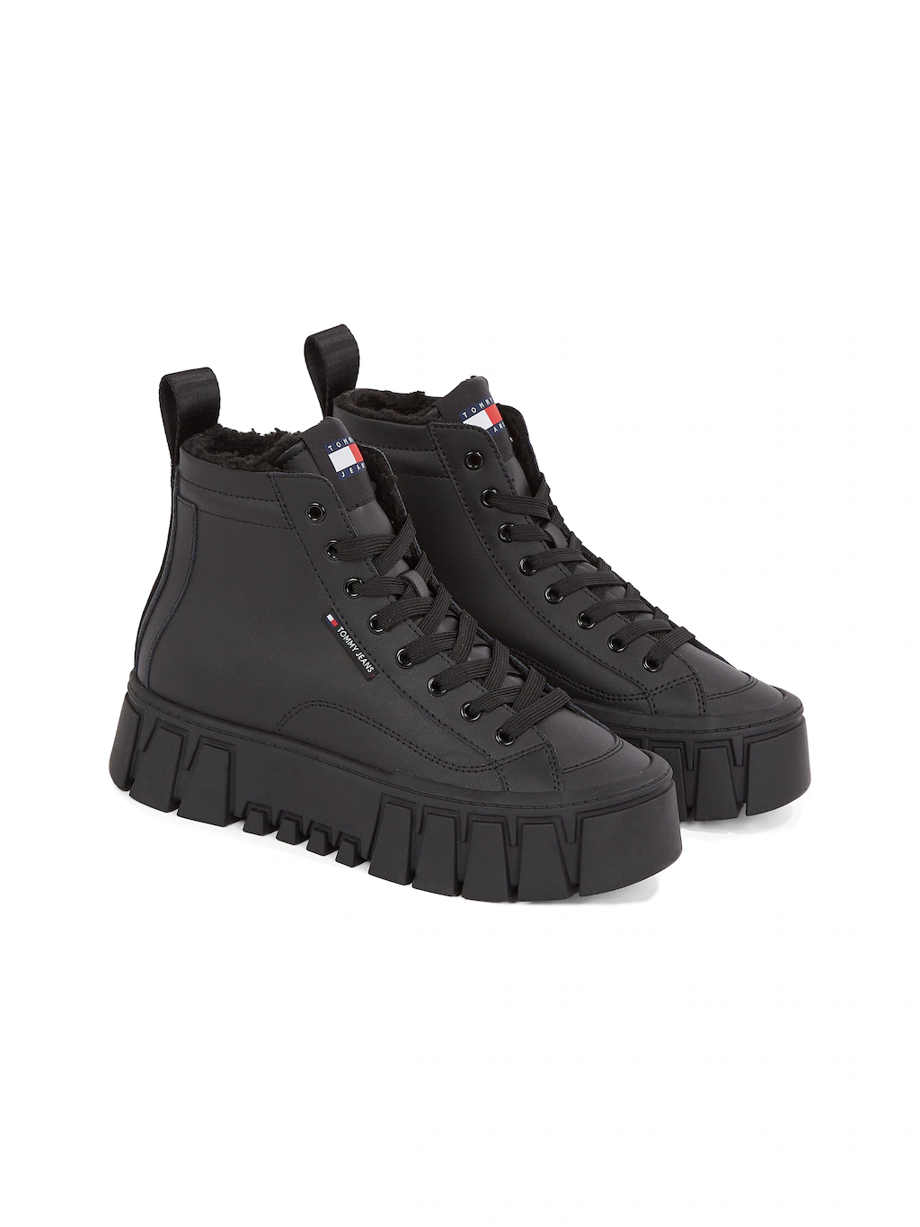 Tommy Jeans Plateausneaker "TJW VULC FLATFORM MC WL", Stiefelette, Schnürbo günstig online kaufen