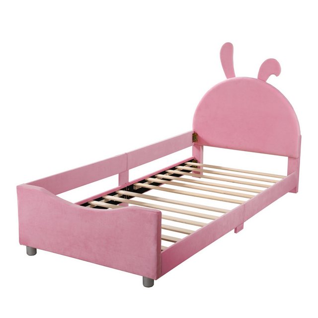 IDEASY Einzelbett Kinderbett, Polsterbett, Jugendbett, 90*200 cm, (mit Rück günstig online kaufen