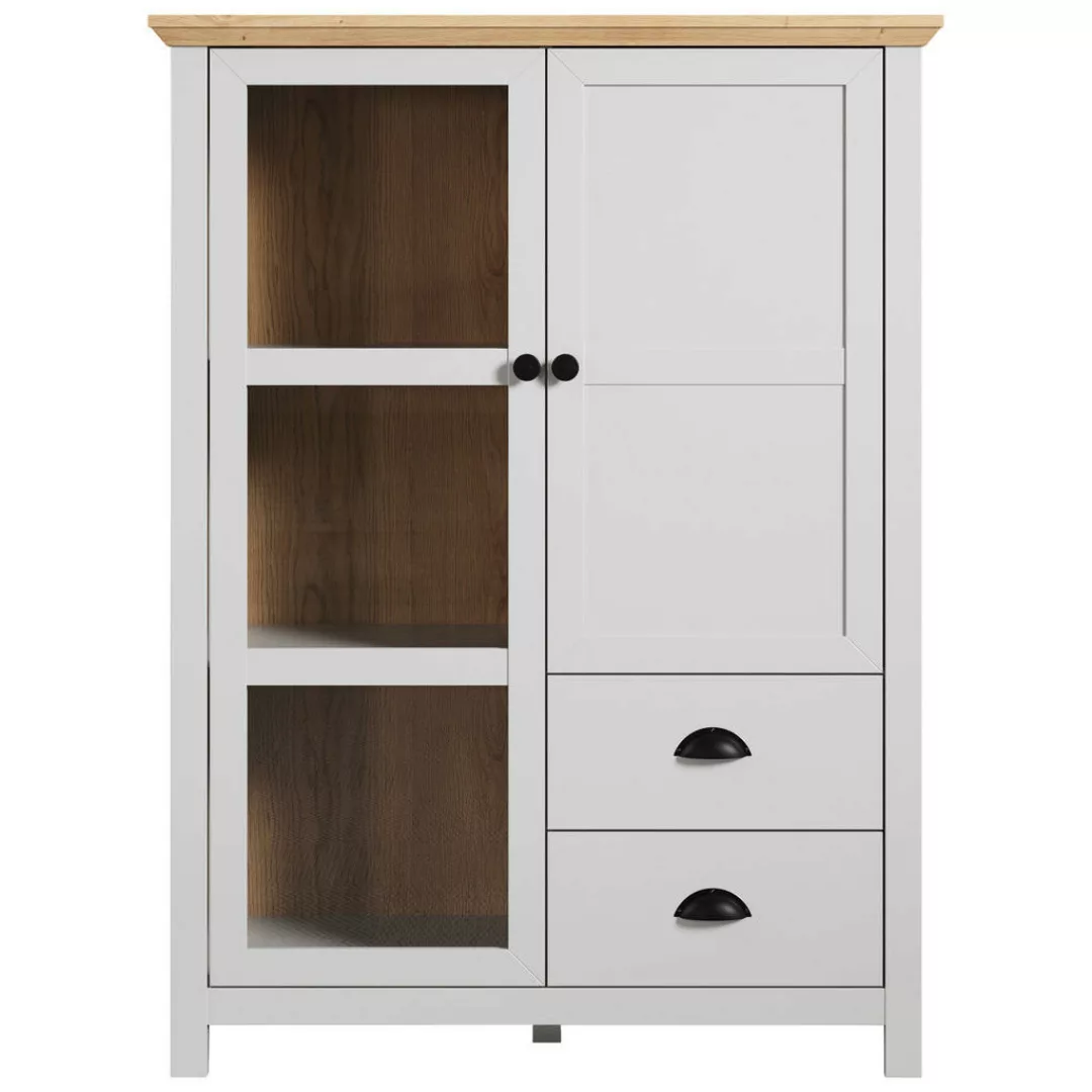 Highboard Landside Lichtgrau Eiche Artisan Nachbildung B/H/T: ca. 97x130x41 günstig online kaufen