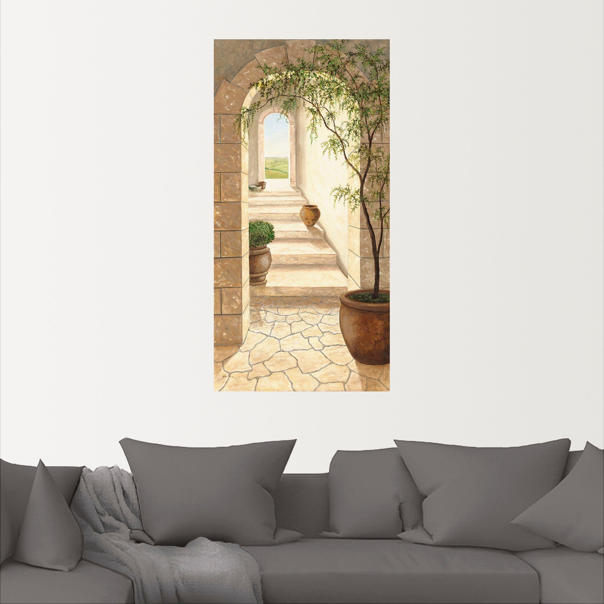 Artland Wandbild "Toskanischer Durchgang", Fenster & Türen, (1 St.), als Al günstig online kaufen