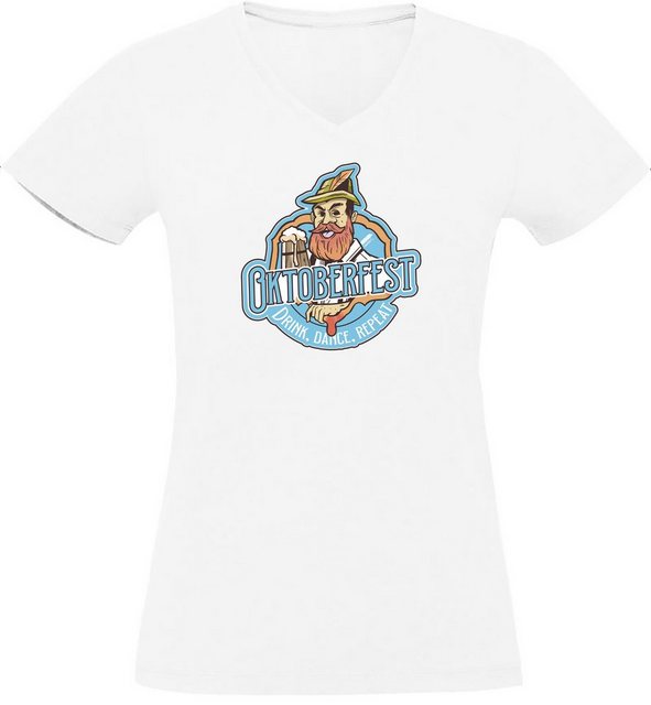 MyDesign24 T-Shirt Damen Oktoberfest T-Shirt - Oktoberfest Drink, Dance, Re günstig online kaufen