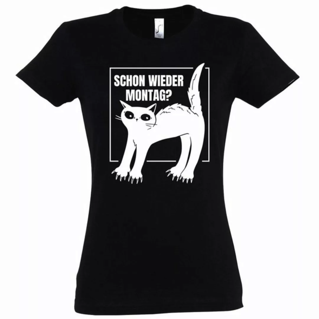 Youth Designz Print-Shirt Montags Katze Damen T-Shirt mit modischen Frontpr günstig online kaufen