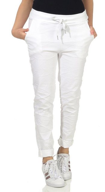 CLEO STYLE Stoffhose Damen Jogginghose 88 Weiß günstig online kaufen