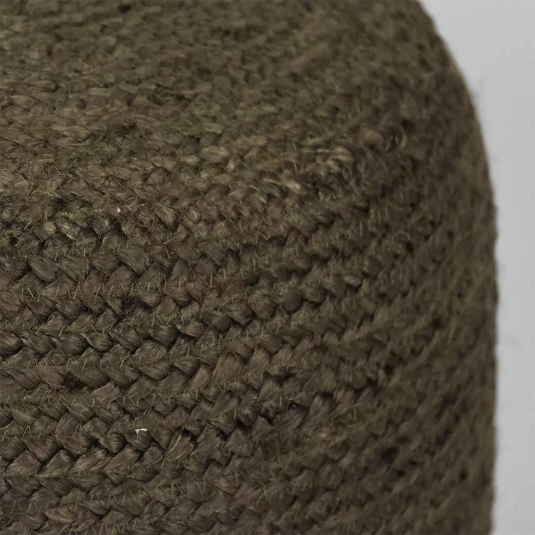 Sitzpouf in Oliv Grün Jute Geflecht günstig online kaufen