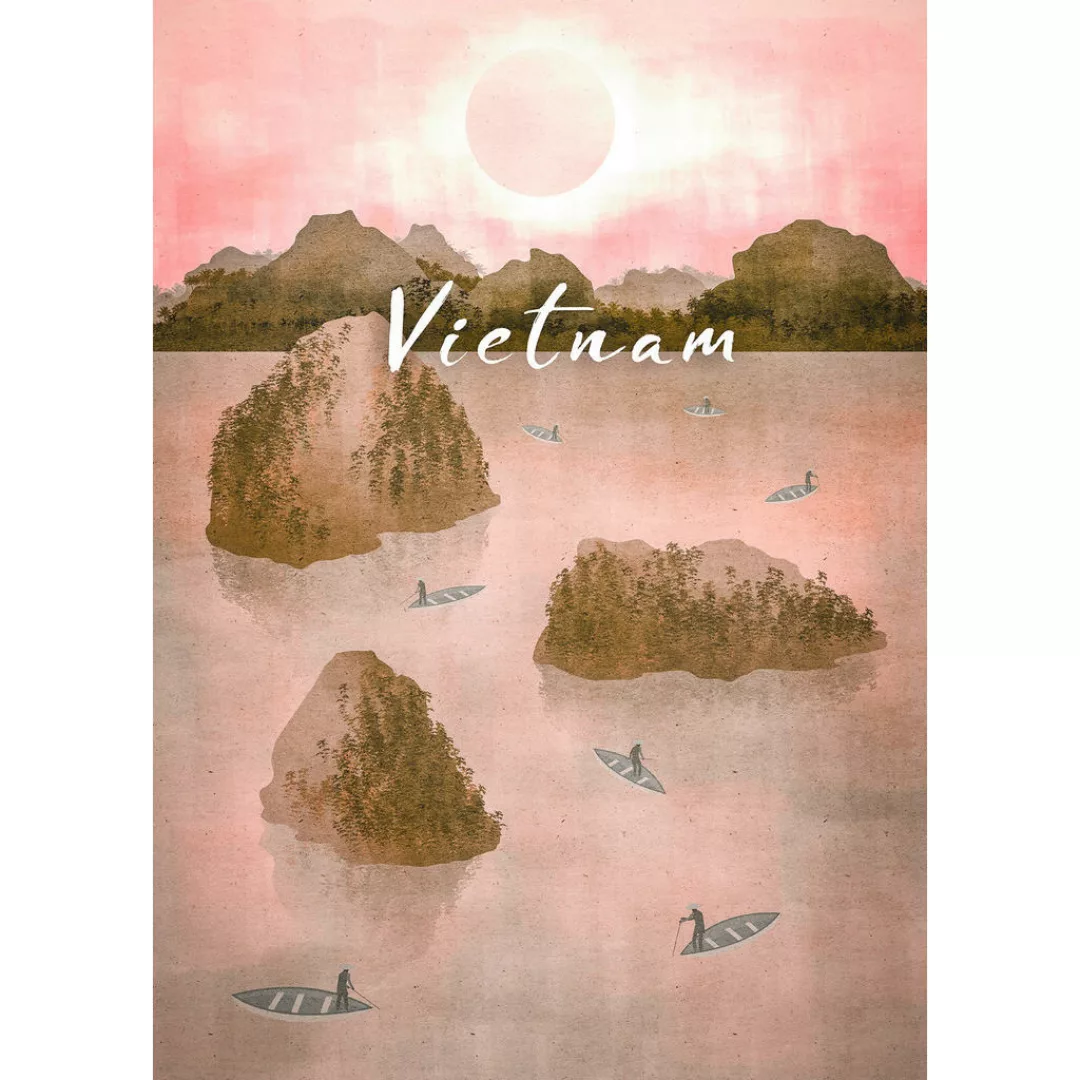 Komar Wandbild »Vintage Travel Vietnam«, (1 St.), Deutsches Premium-Poster günstig online kaufen
