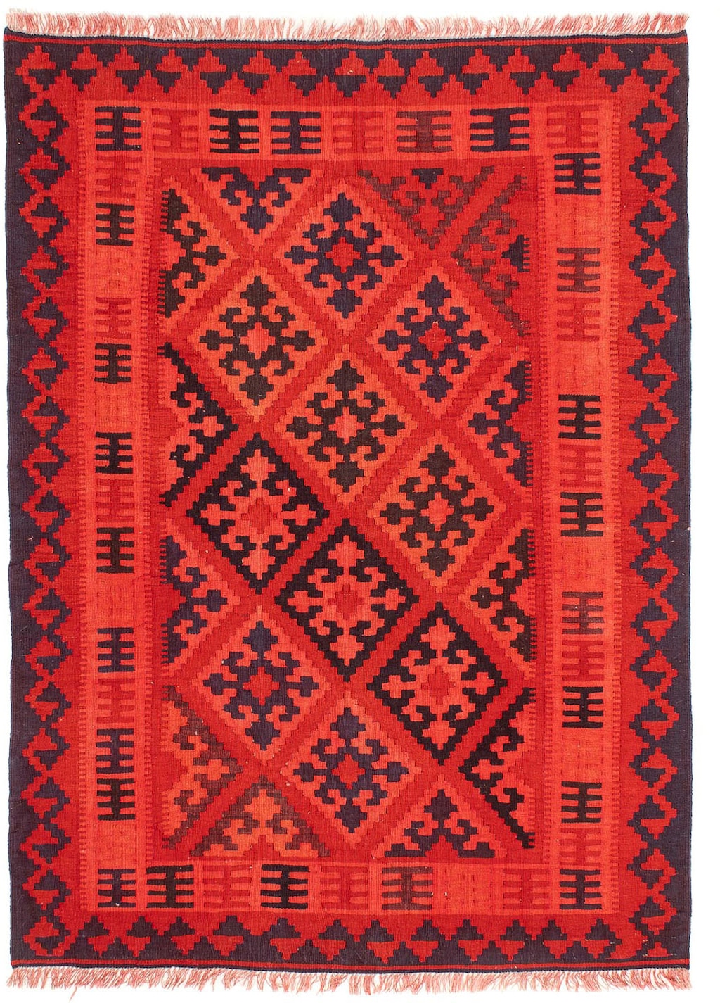 morgenland Wollteppich »Kelim - Oriental - 210 x 151 cm - rot«, rechteckig, günstig online kaufen
