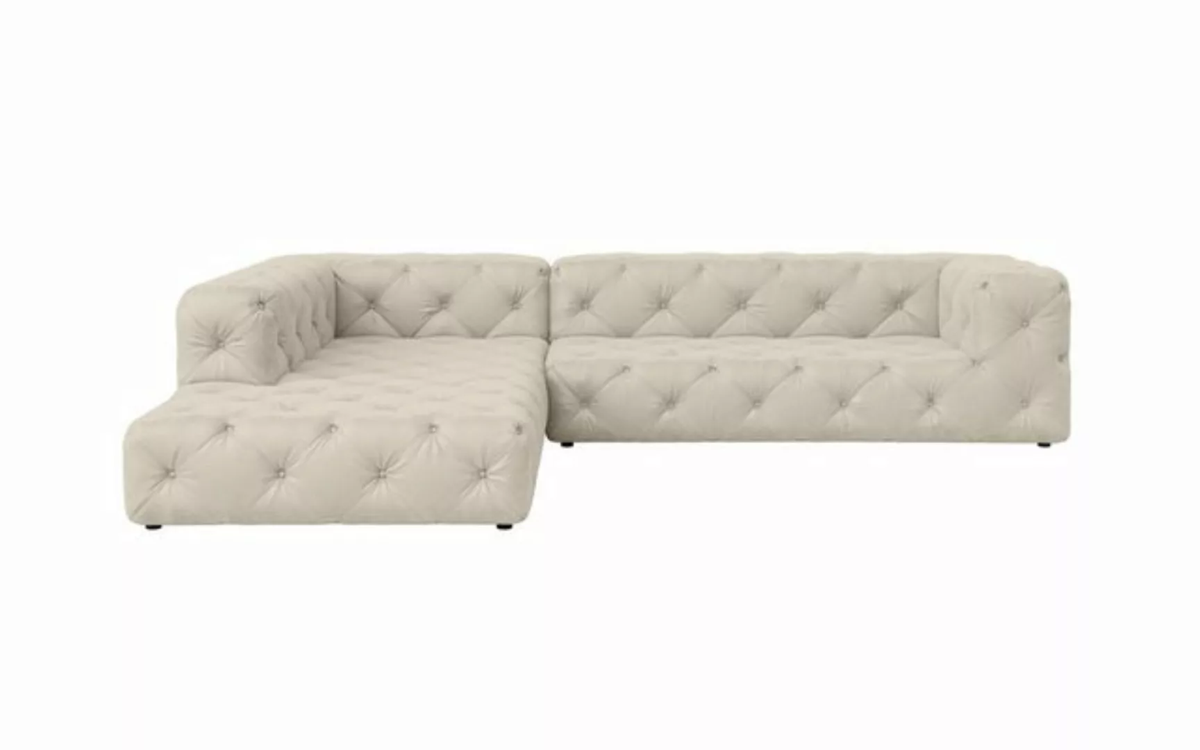 Places of Style Ecksofa FOLLINA, L-Form, mit klassischer Chesterfield-Knopf günstig online kaufen