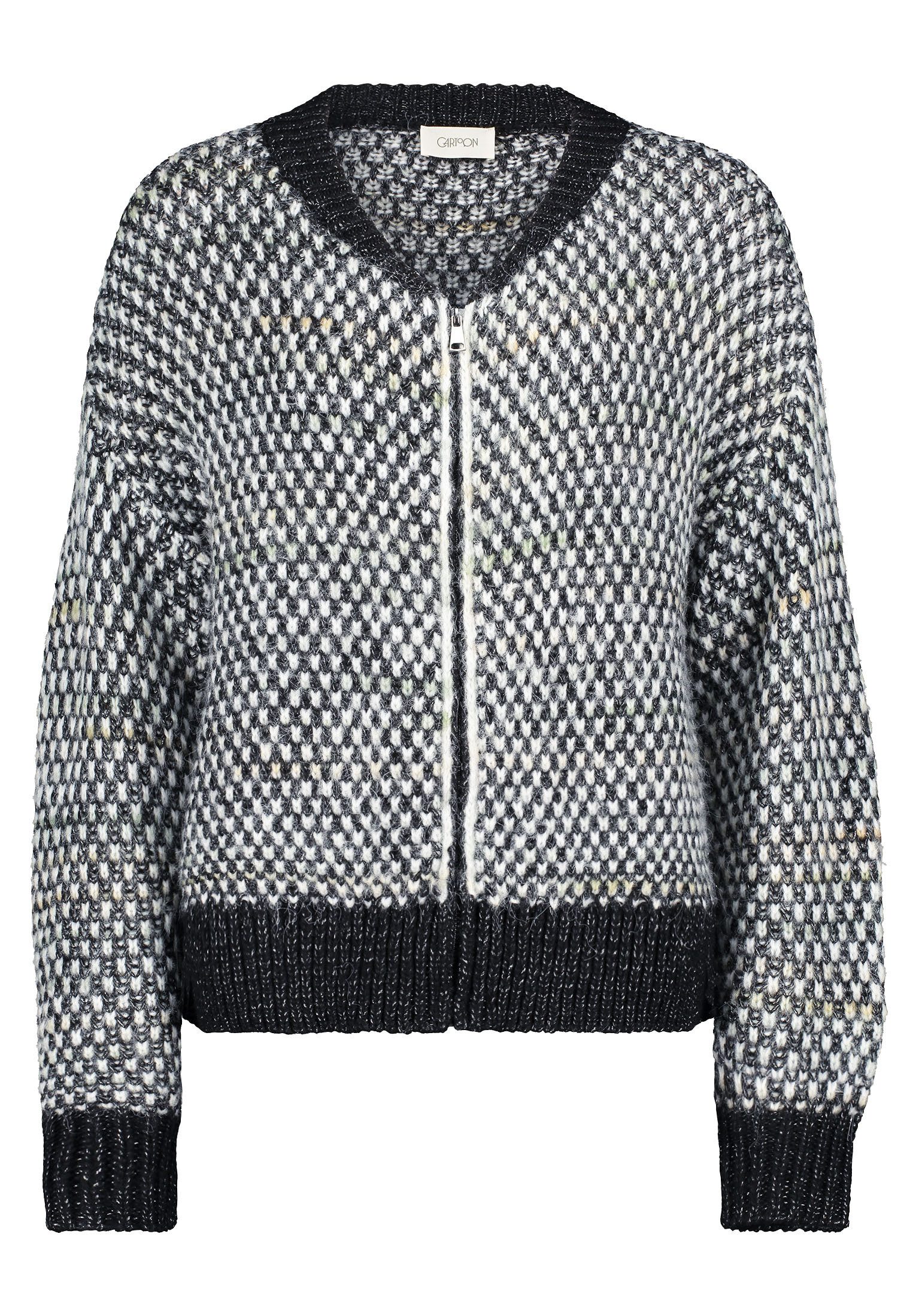 Cartoon Strickjacke Cartoon Damen Strick-Cardigan mit günstig online kaufen