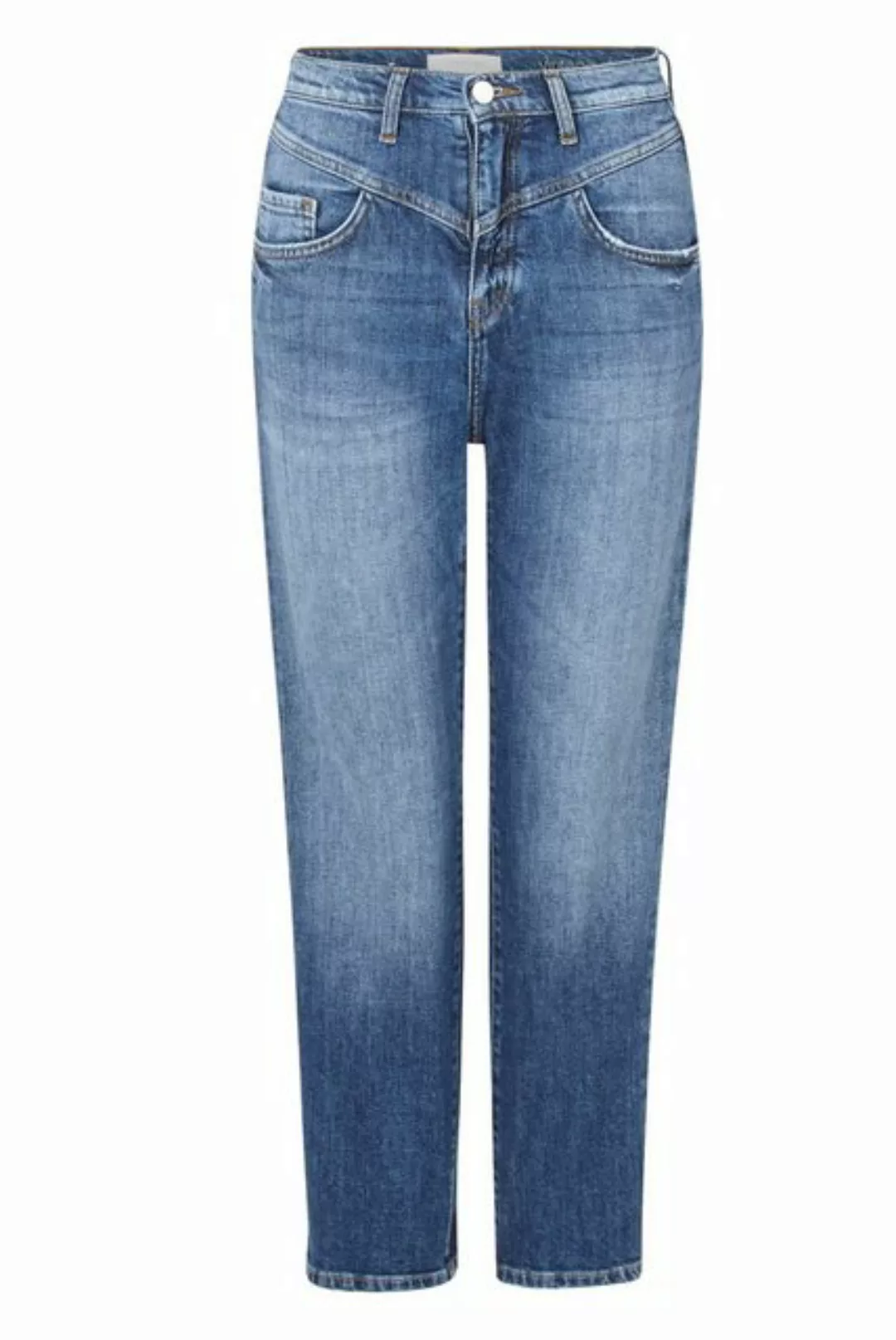 Rich & Royal Boyfriend-Jeans mit V-Yoke vorne günstig online kaufen