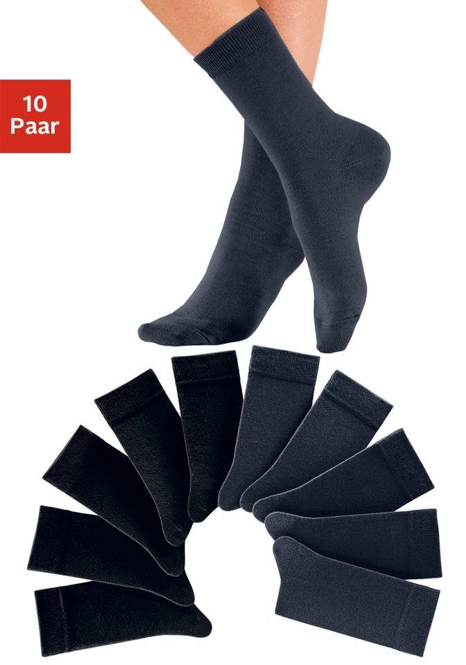 H.I.S Freizeitsocken, (Packung, 10 Paar), mit weichen Rippbündchen günstig online kaufen