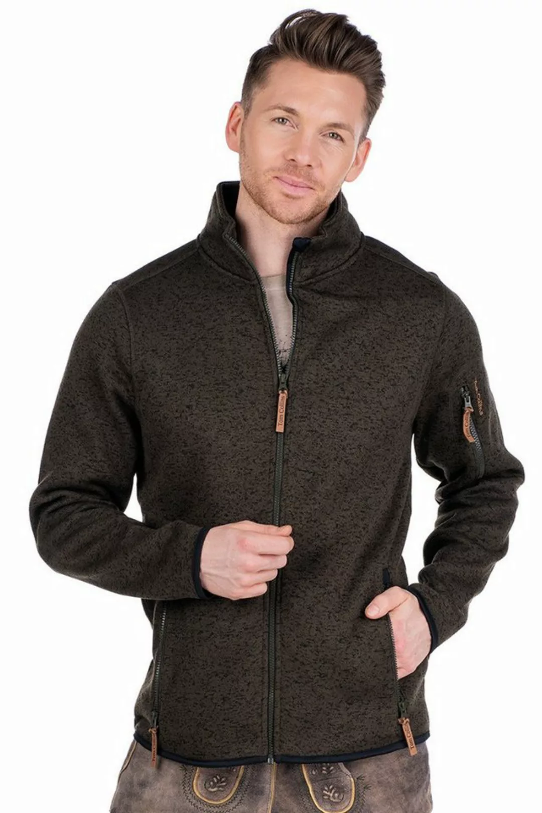 Tom Collins Outdoorjacke Strickfleecejacke Herren - TAZIANO - braun, schilf günstig online kaufen