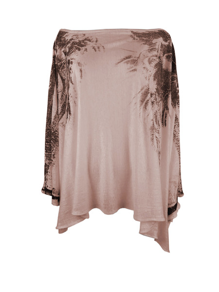 Poncho Top Rosa Palmen Print günstig online kaufen