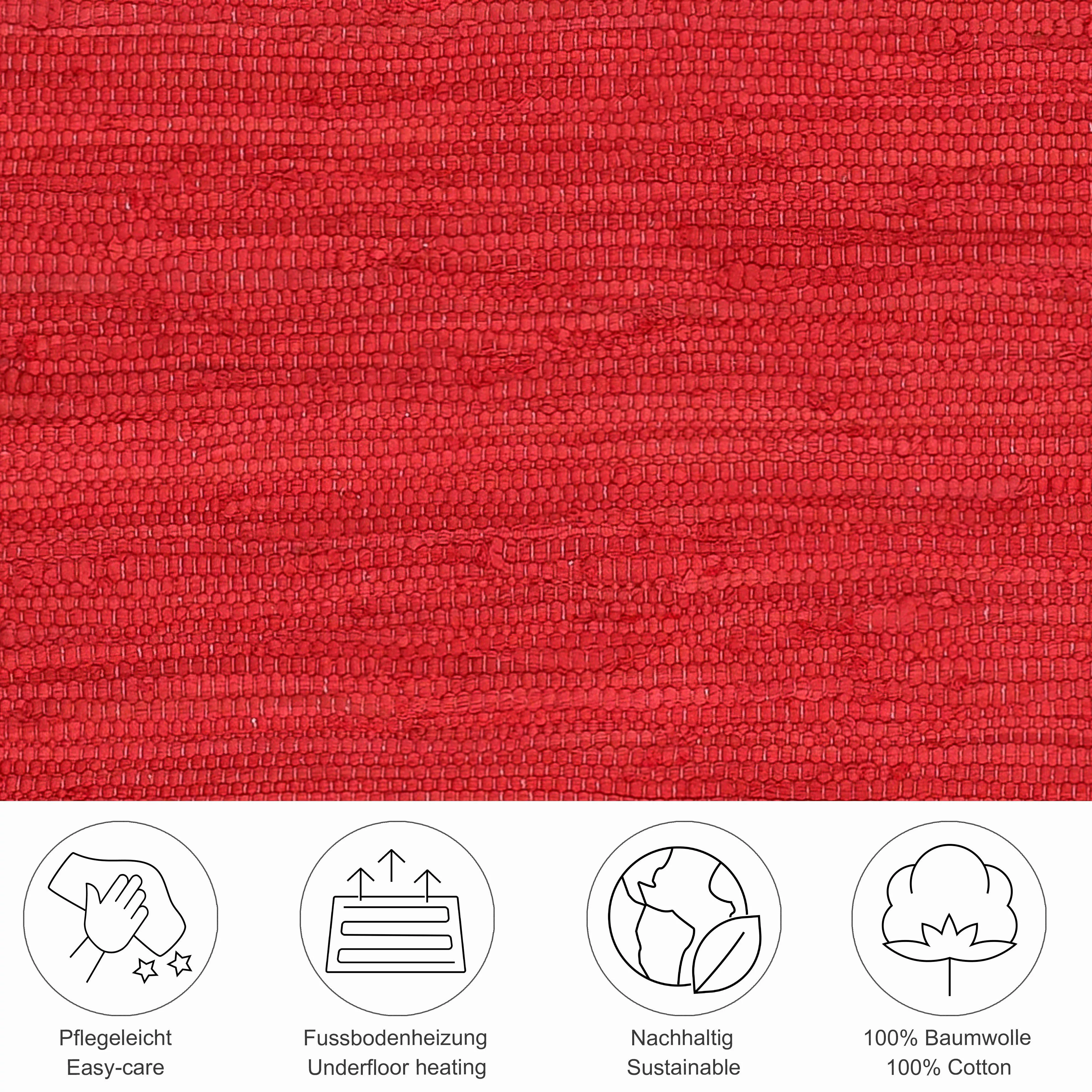 THEKO Teppich »Happy Cotton Fleckerl, handgewebt«, rechteckig, 5 mm Höhe, F günstig online kaufen