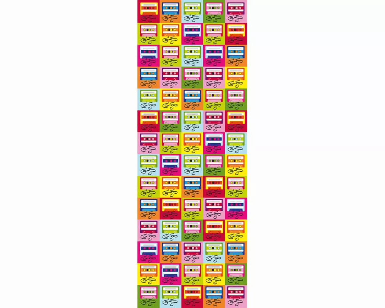 Dekopanel "Kassetten bunt" 1,00x2,80 m / selbstklebende Folie günstig online kaufen