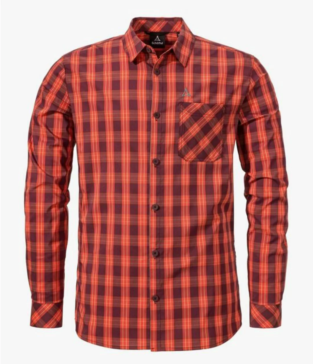 Schöffel Funktionshemd Shirt Sobra rot karriert günstig online kaufen