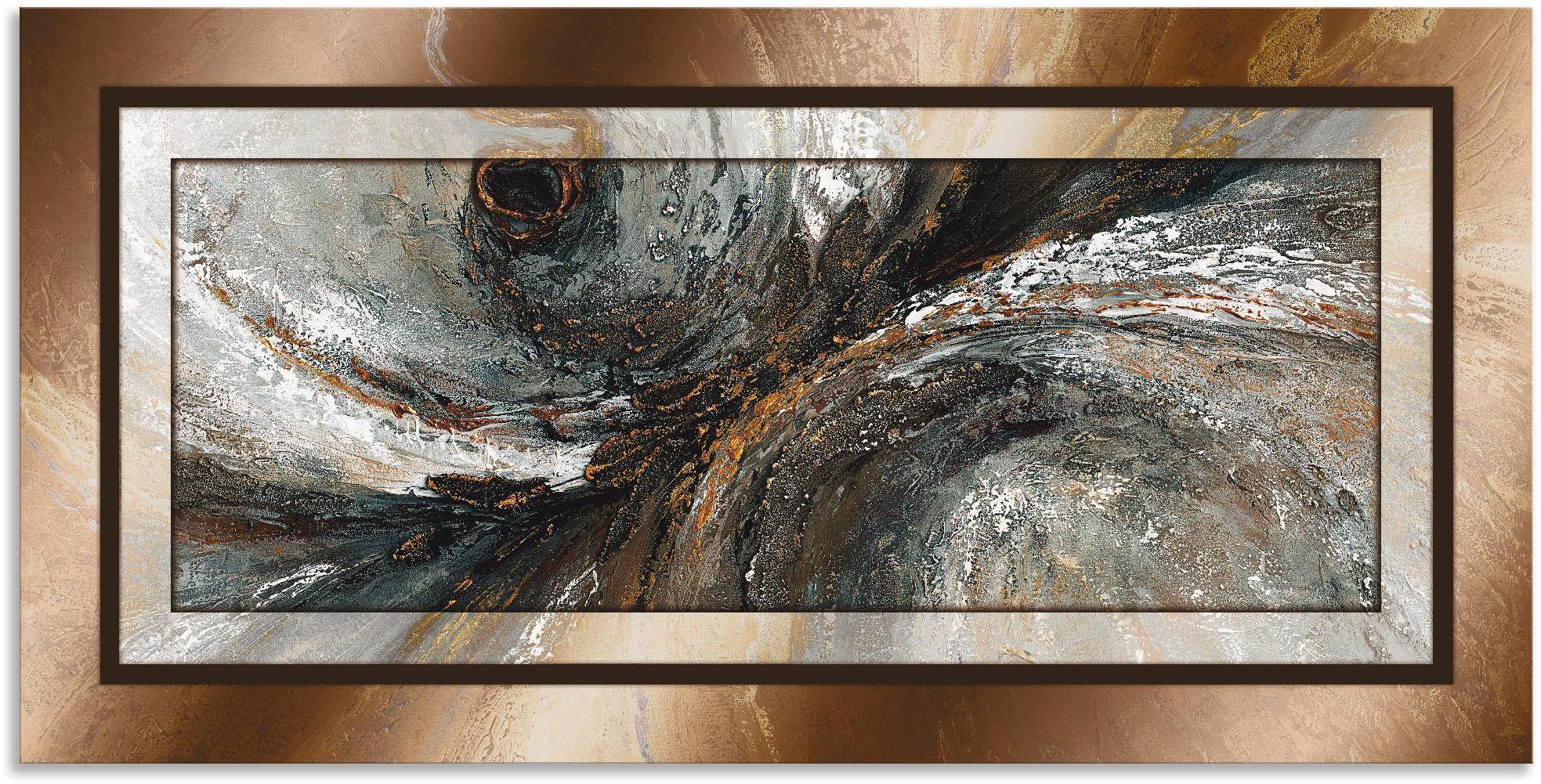 Artland Wandbild »Gold Abstrakt 2«, Gegenstandslos, (1 St.), als Alubild, O günstig online kaufen