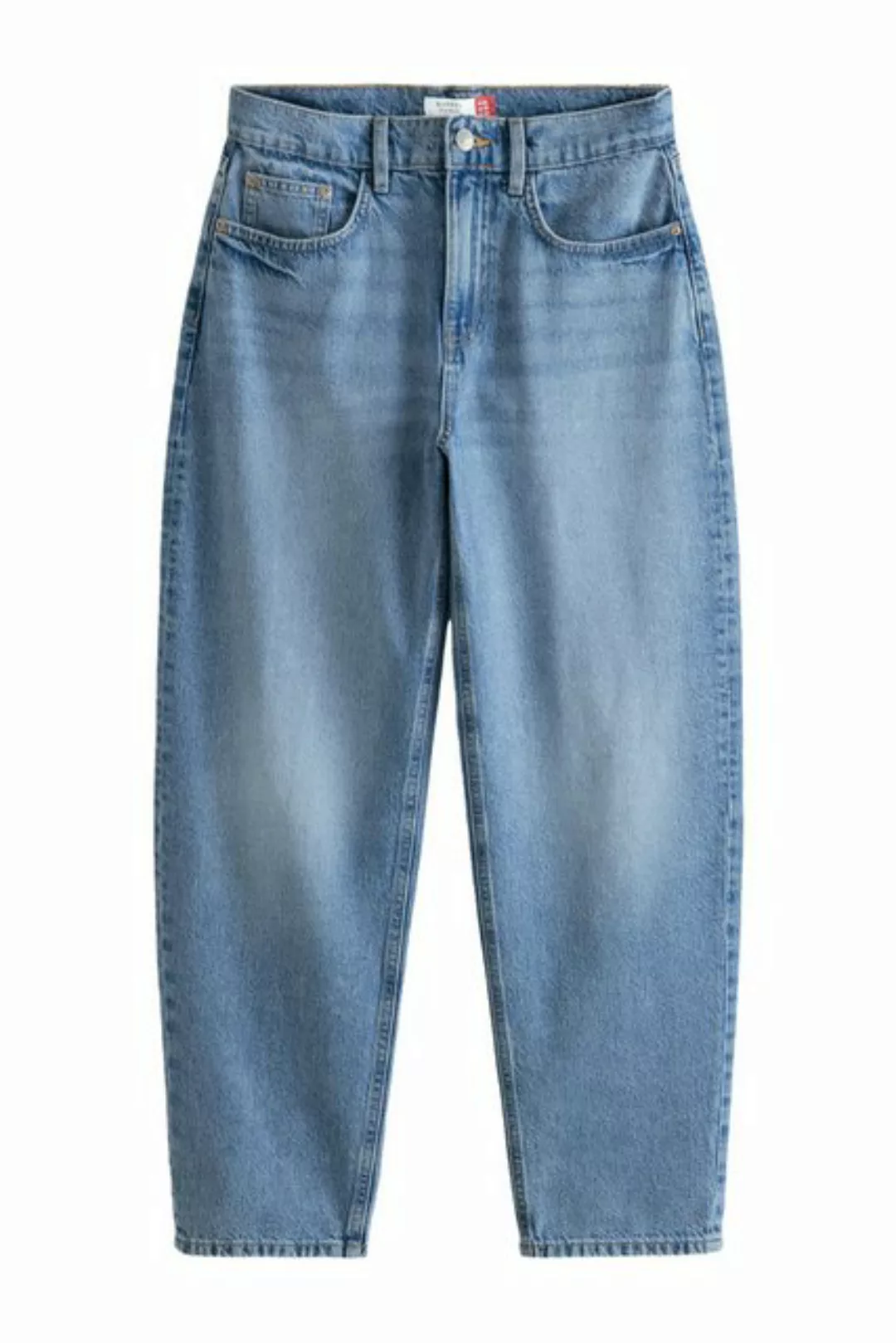 Next Weite Jeans Jeans mit Barrel-Leg aus Baumwolle, Kurzgröße (1-tlg) günstig online kaufen