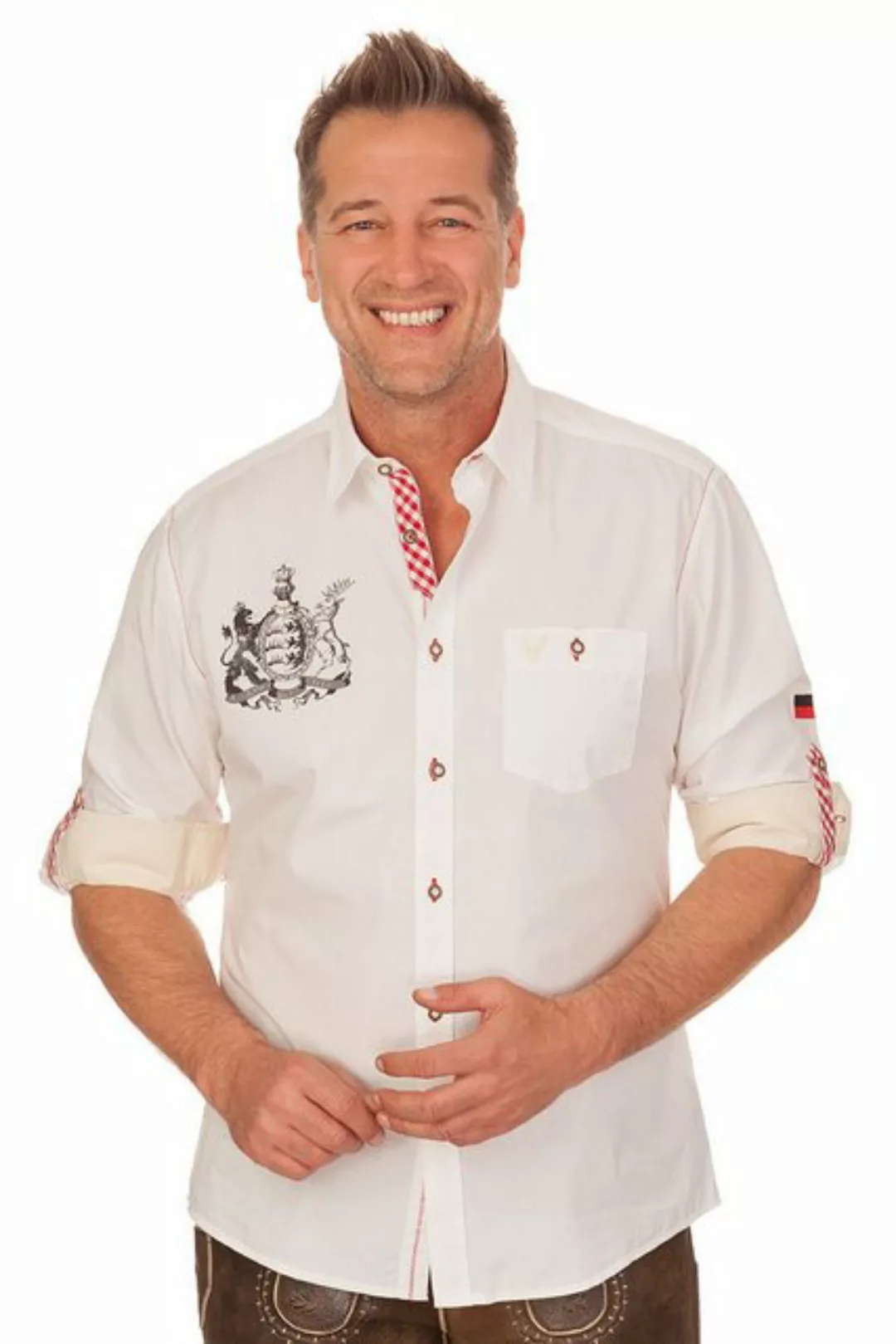 KRÜGER BUAM Trachtenhemd Trachtenhemd - WÜRTTEMBERG - weiß günstig online kaufen