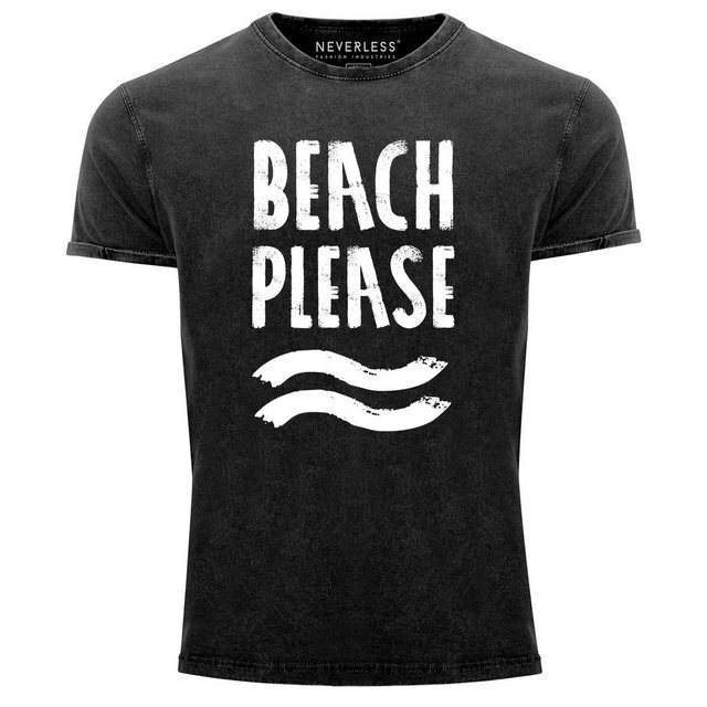 Neverless Print-Shirt Cooles Angesagtes Herren T-Shirt Vintage Shirt Beach günstig online kaufen