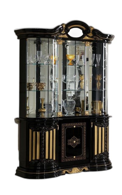 Xlmoebel Vitrine Barock Klassisch Glasvirtine Massiv Glas Holz Rechteckig S günstig online kaufen