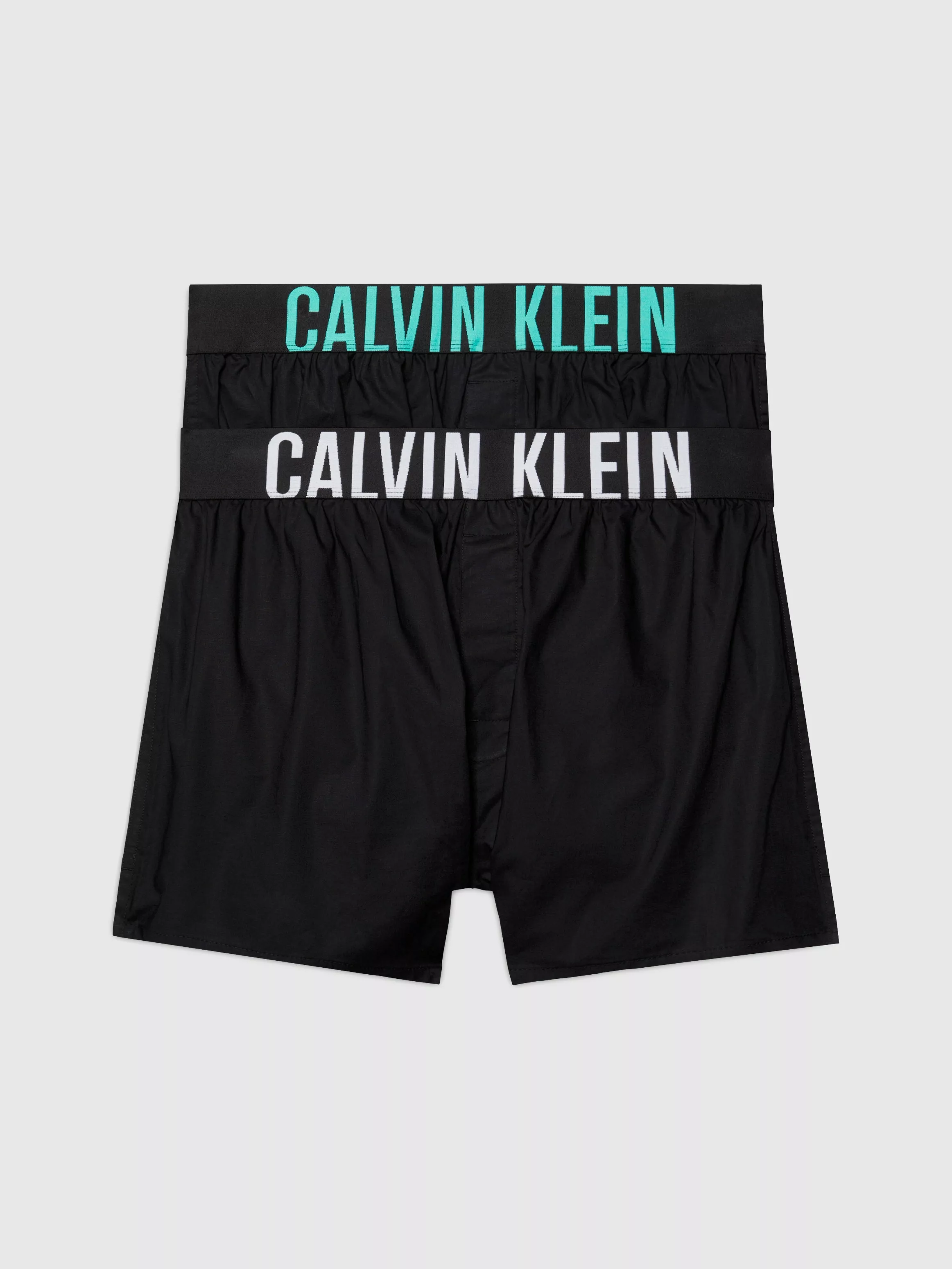Calvin Klein 2-er Set Boxershorts Schwarz mit verschiedenfarbigem Webbund günstig online kaufen