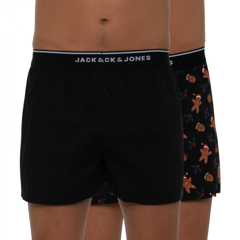 Jack & Jones 2-er Set Boxershorts Schwarz & mit Motiv günstig online kaufen