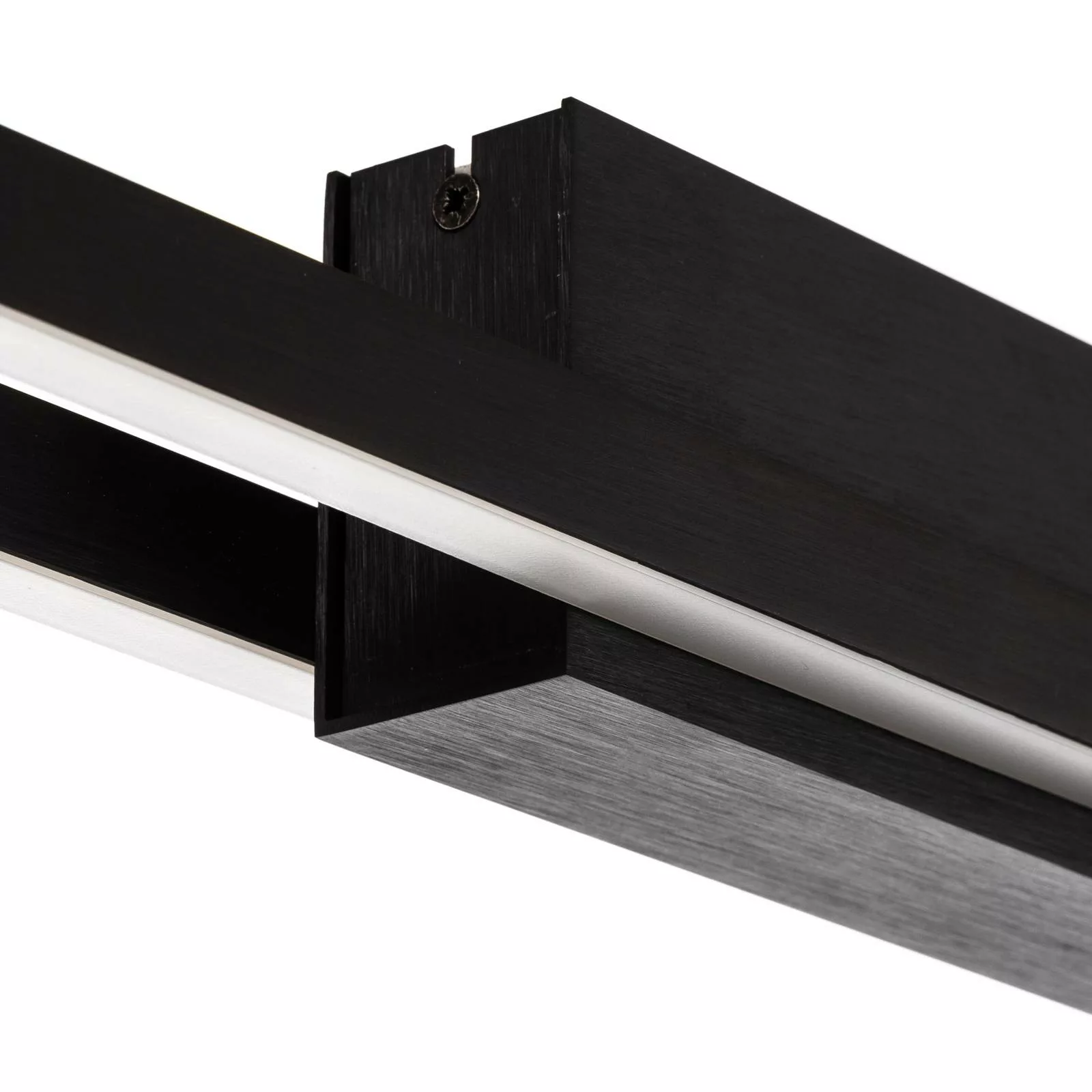 Quitani Talon LED-Deckenlampe 2fl schwarz eloxal günstig online kaufen