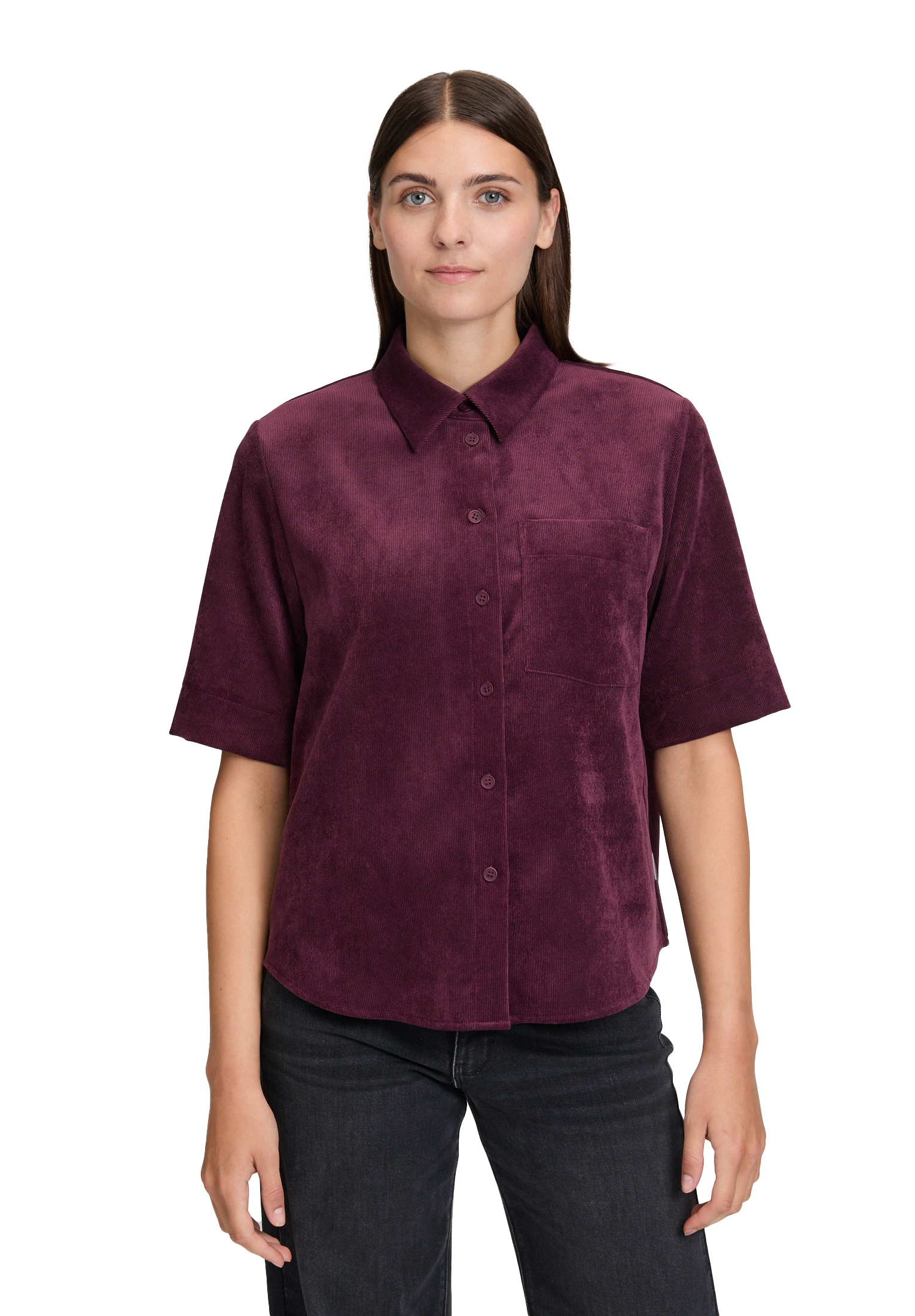 Betty&Co Hemdbluse "Betty & Co Damen Hemdbluse mit aufgesetzten Taschen" günstig online kaufen