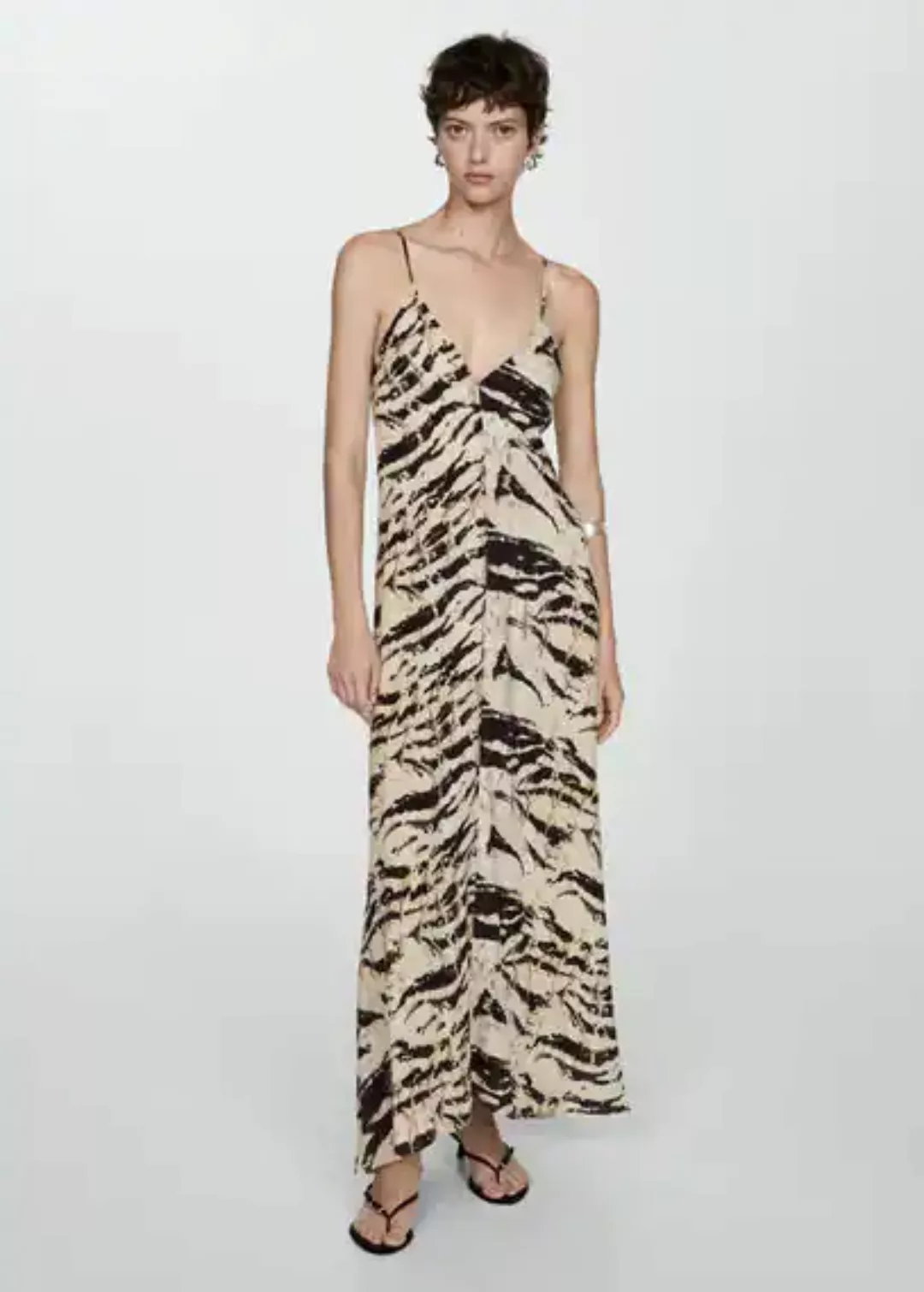 Langes Kleid mit Animal Print günstig online kaufen