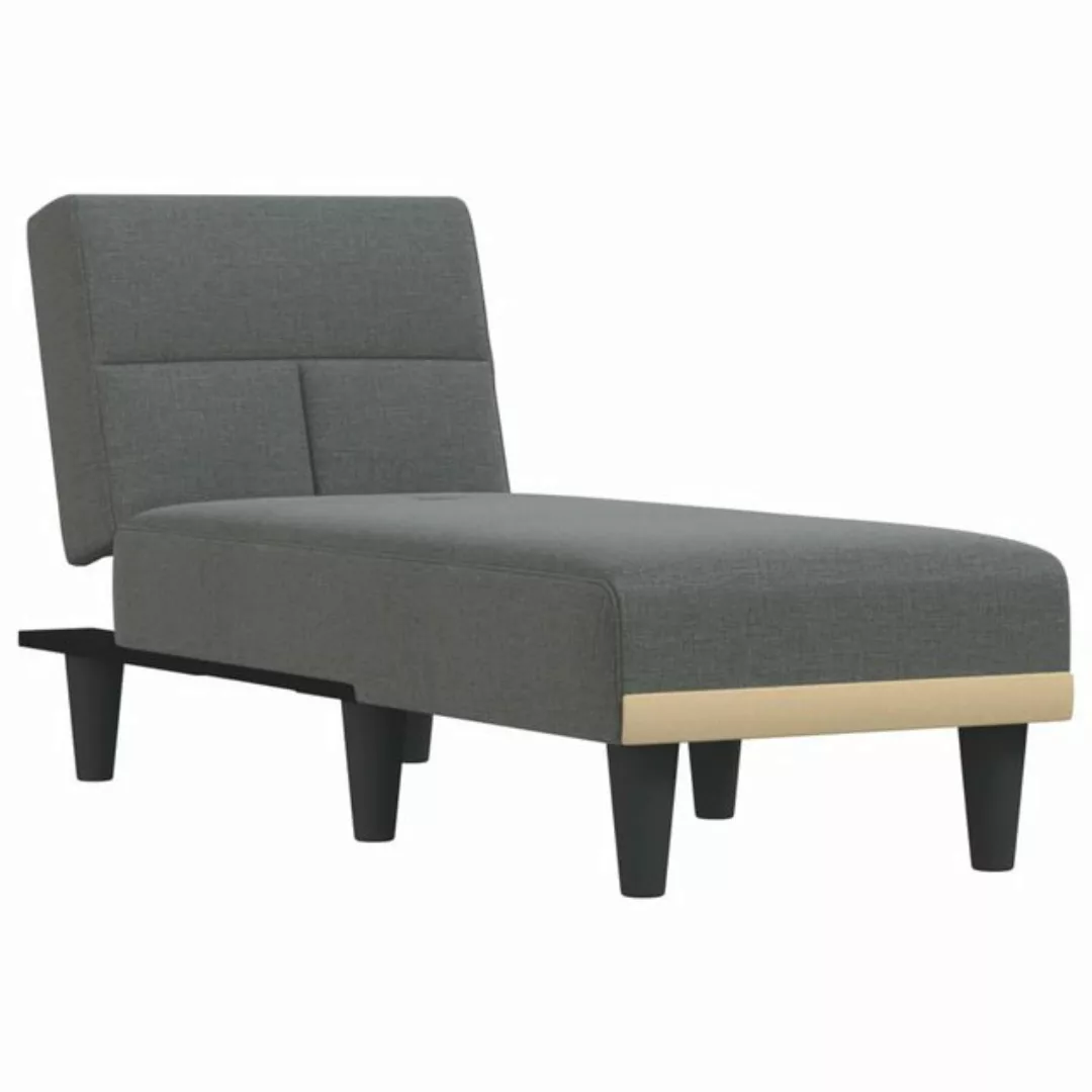 vidaXL Chaiselongue Chaiselongue Dunkelgrau Stoff, 1 Teile günstig online kaufen