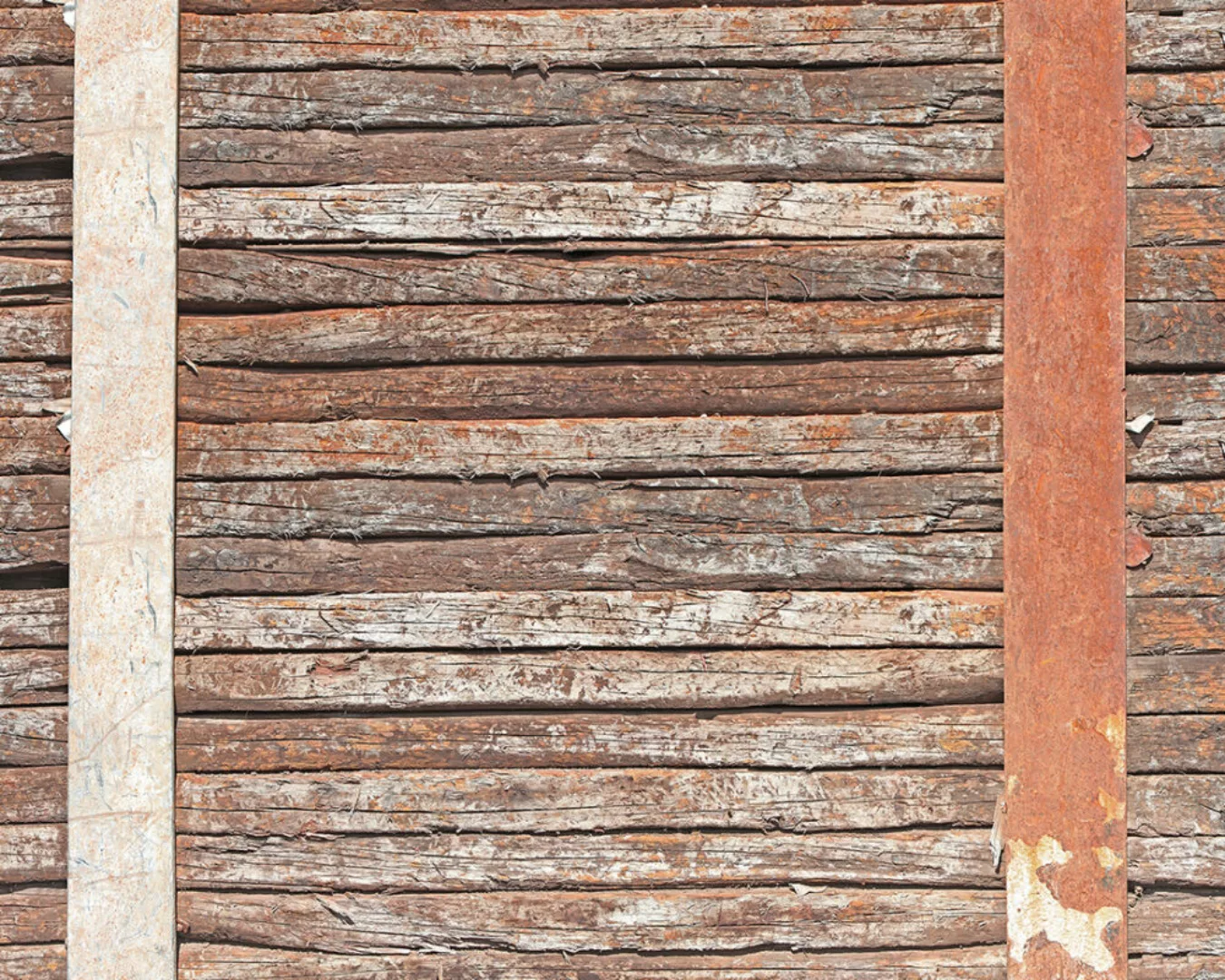 Fototapete "Alte Holzwand" 4,00x2,50 m / Strukturvlies Klassik günstig online kaufen