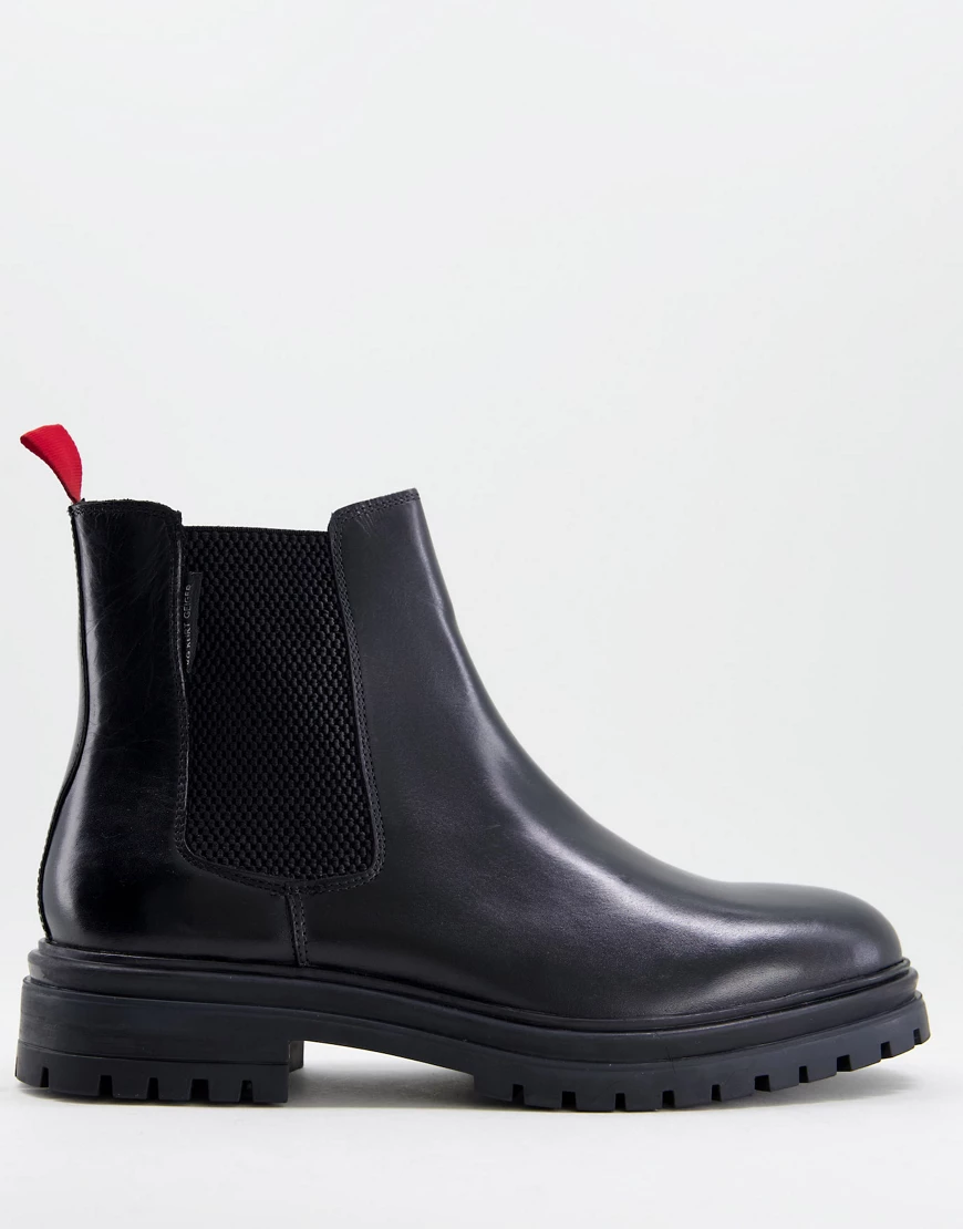 Kurt Geiger – Fury – Robuste Chelsea-Stiefel aus Leder in Schwarz günstig online kaufen