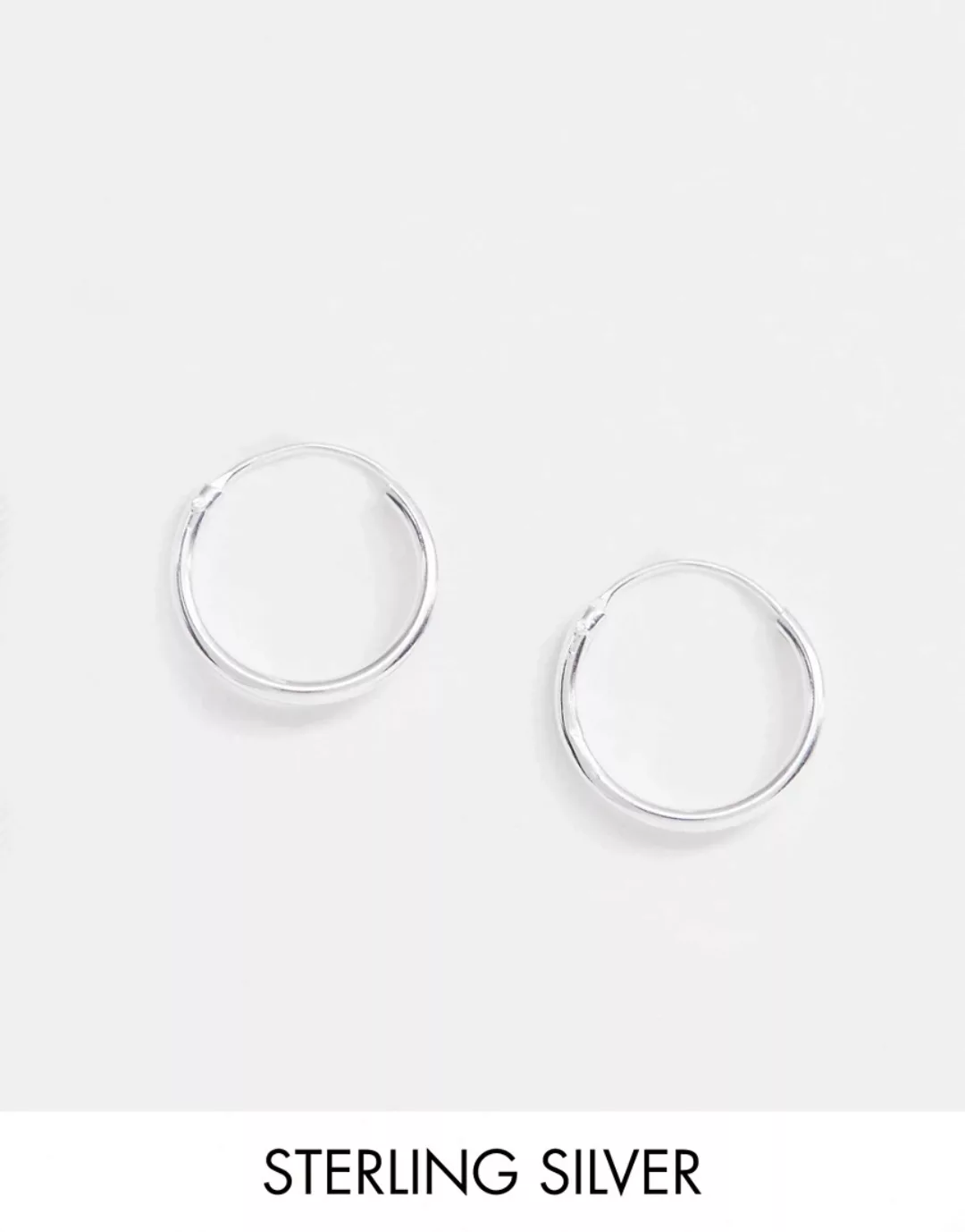ASOS DESIGN – Silberne Creolen aus Sterlingsilber, 12 mm günstig online kaufen