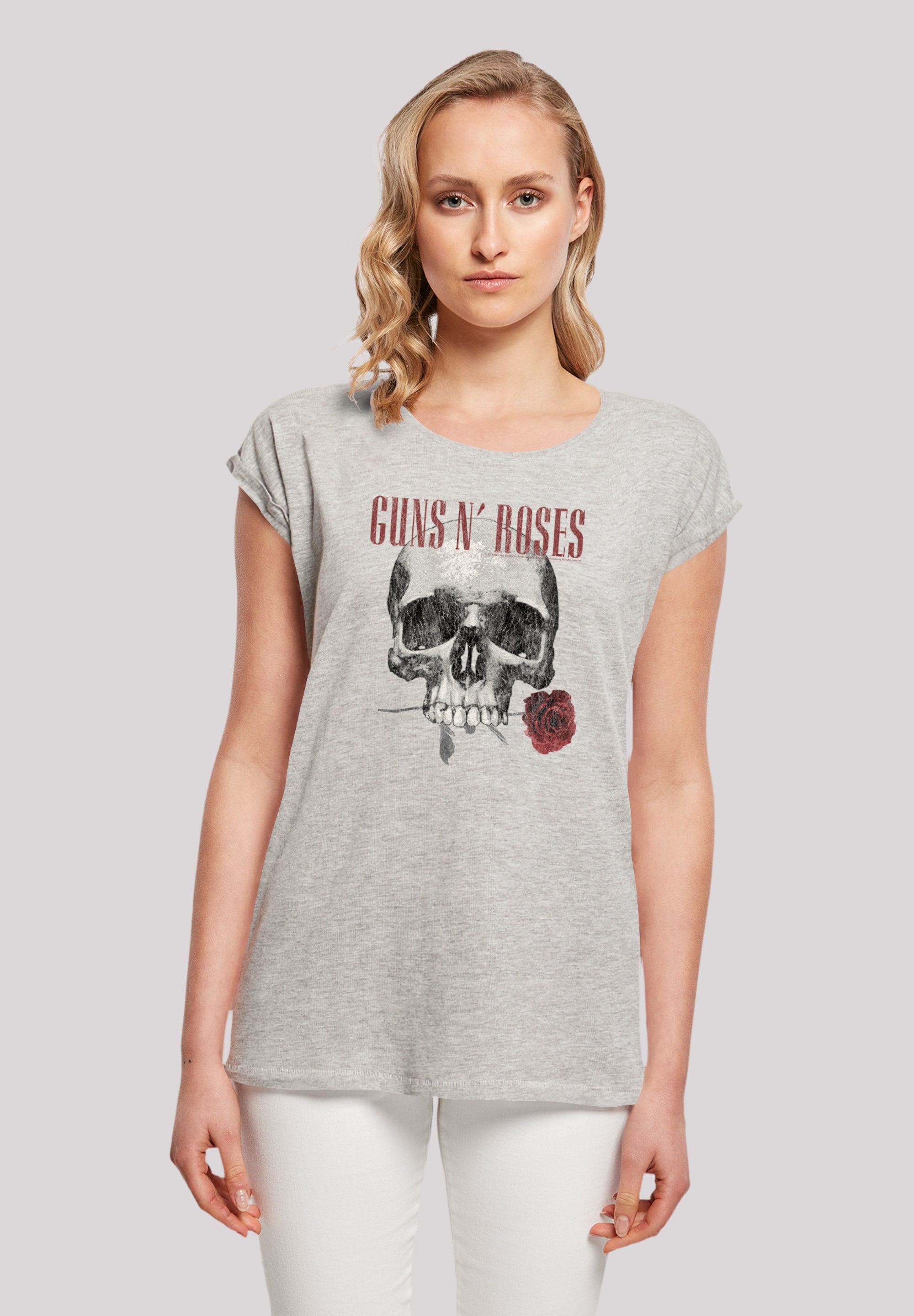 F4NT4STIC T-Shirt "Guns n Roses Flower Skull Rock Musik Band", Premium Qual günstig online kaufen