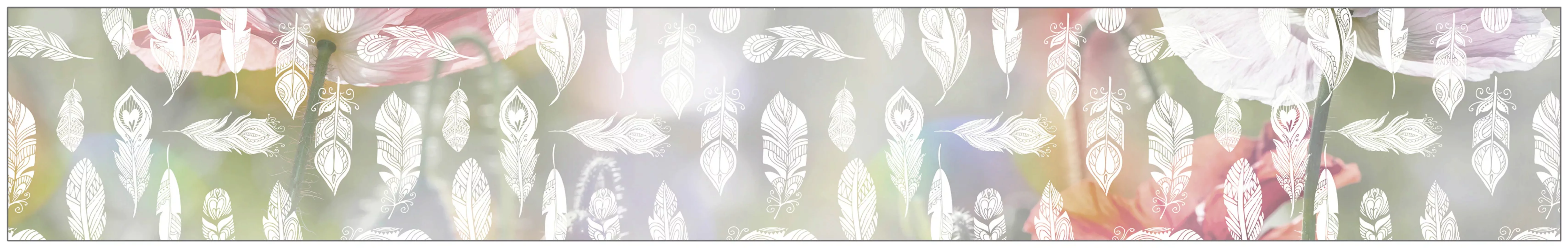 MySpotti Fensterfolie "Look Feathers white", halbtransparent, glattstatisch günstig online kaufen