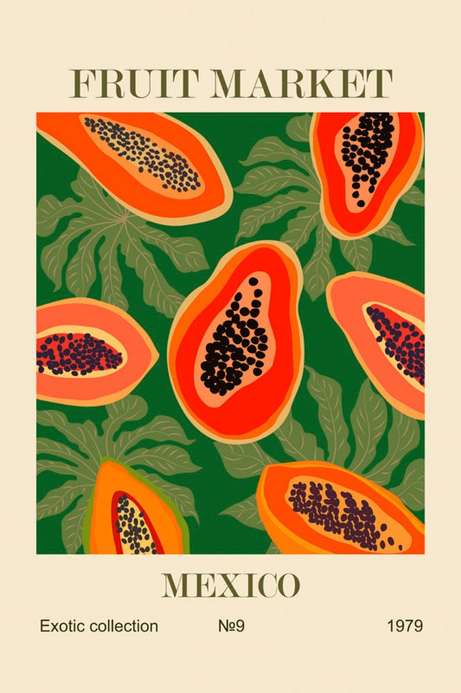 A.S. Création Leinwandbild "Fruit Market 2 - Wandbild Beige Orange Keilrahm günstig online kaufen