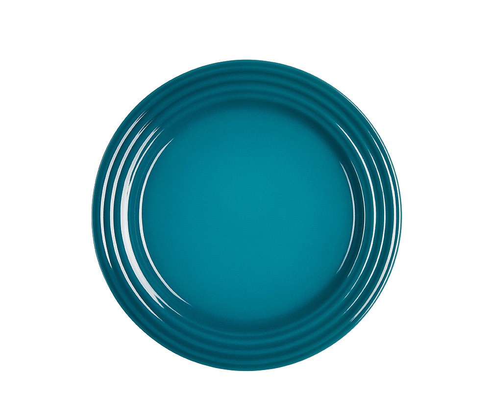 Le Creuset Frühstücksteller Steinzeug Deep Teal Petrol 22cm günstig online kaufen