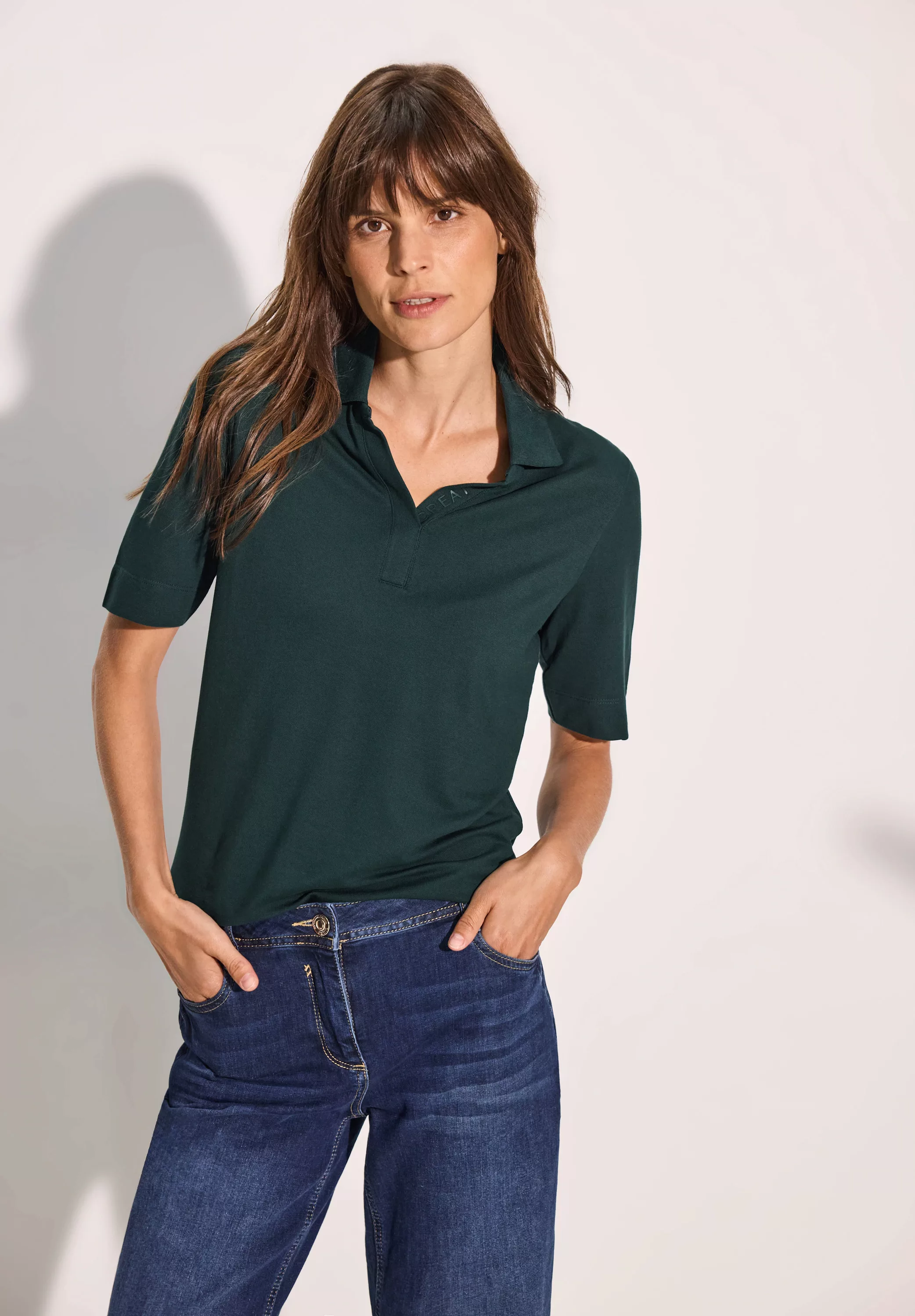 Cecil Poloshirt, aus softem Materialmix günstig online kaufen