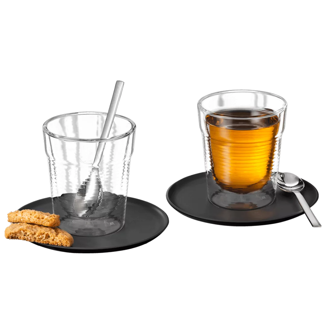 Doppelwandige Teegäser /  Glas Set Tee von K-fee System (2 Gläser, 2 Unters günstig online kaufen