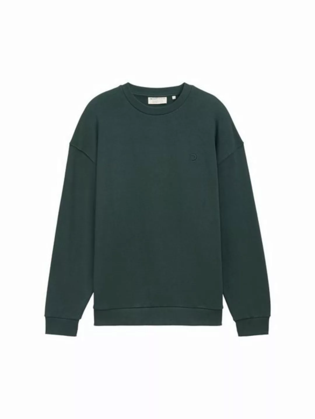 TOM TAILOR Denim Sweatshirt relaxed circularity crew neck, Dark Gable Green günstig online kaufen