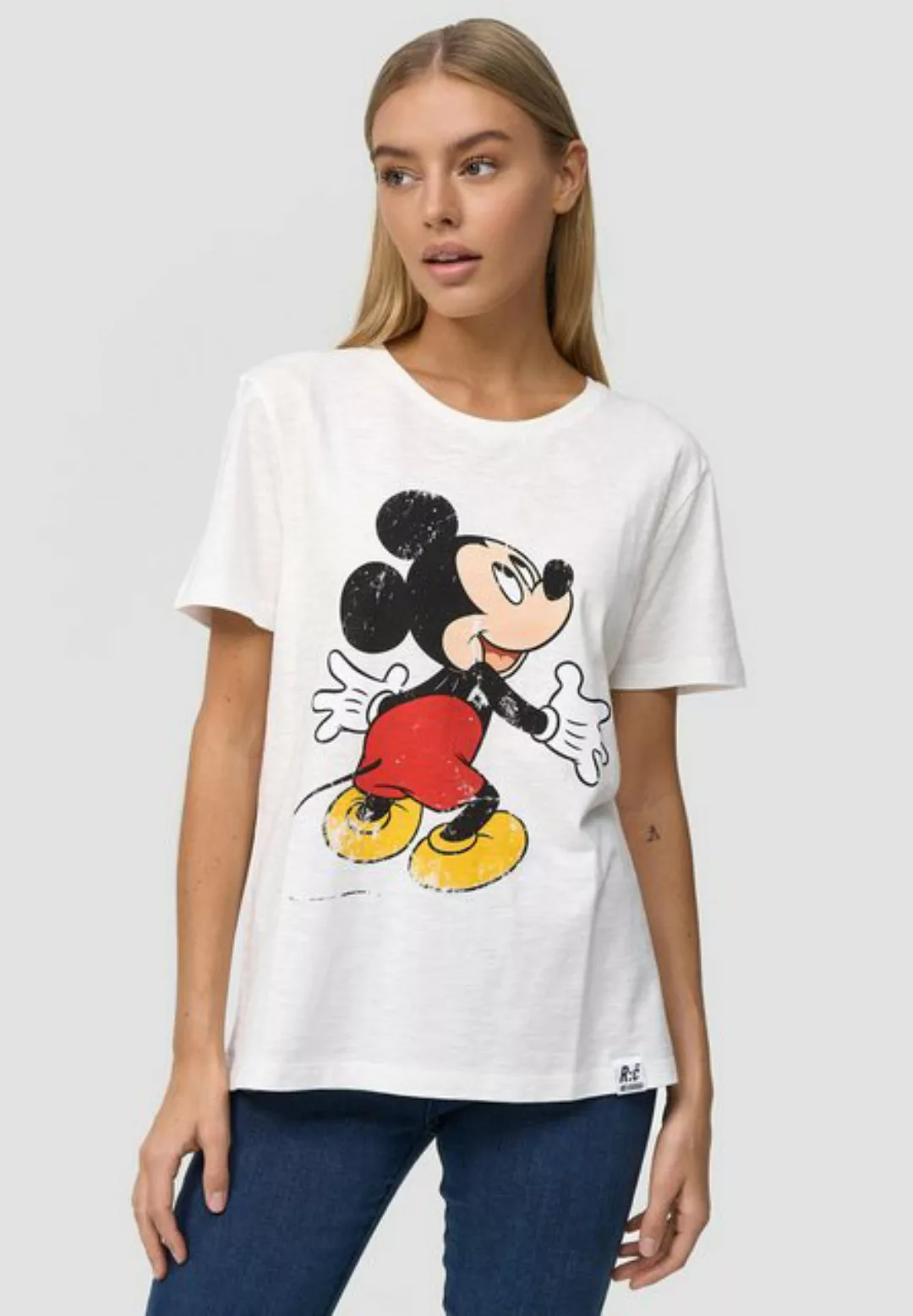 Recovered T-Shirt Mickey Mouse Hug GOTS zertifizierte Bio-Baumwolle günstig online kaufen