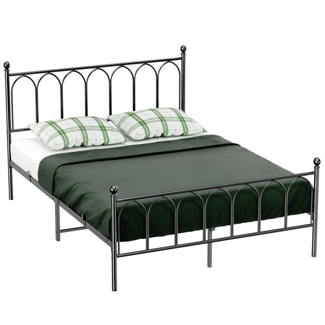 OKWISH Metallbett Metallbett Einzelbett Jugendzimmer mit Lattenrost ohne Ma günstig online kaufen