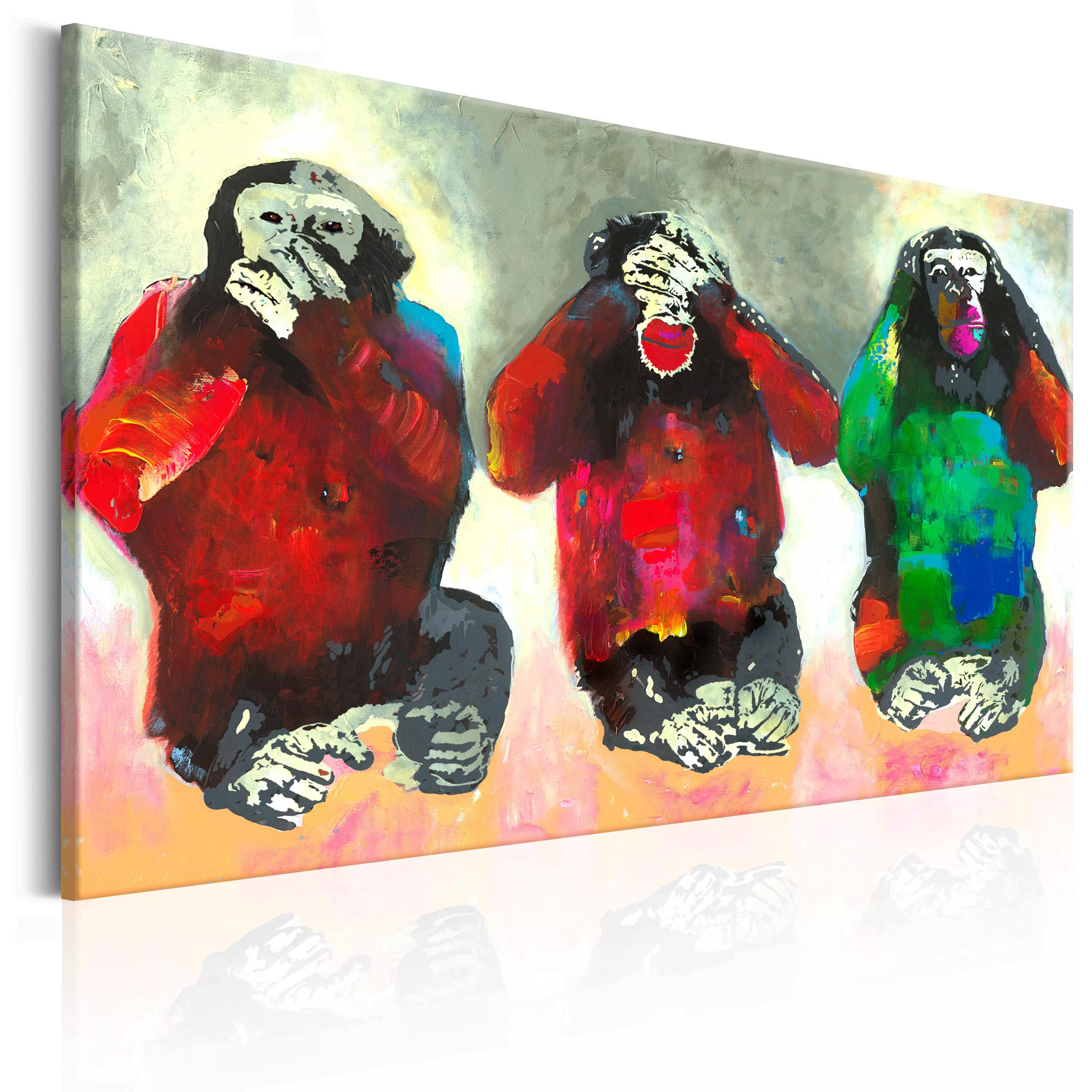 Wandbild - Three Wise Monkeys günstig online kaufen